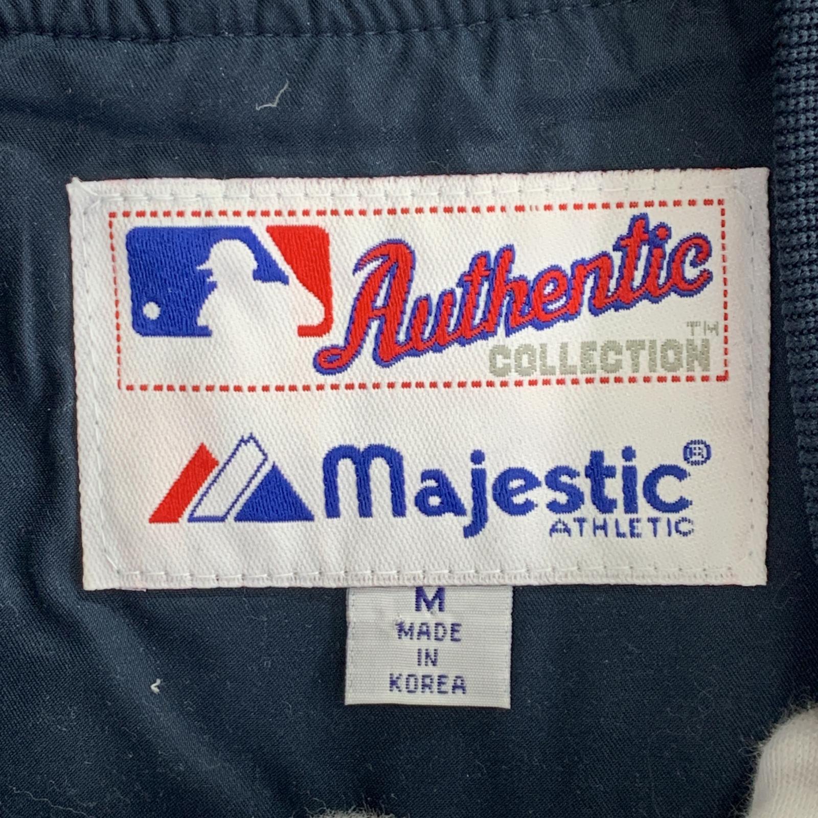 その他トップス Majestic 90~00s SEATTLE MARINERS ハーフジッププルオーバー(M) M ネイビー