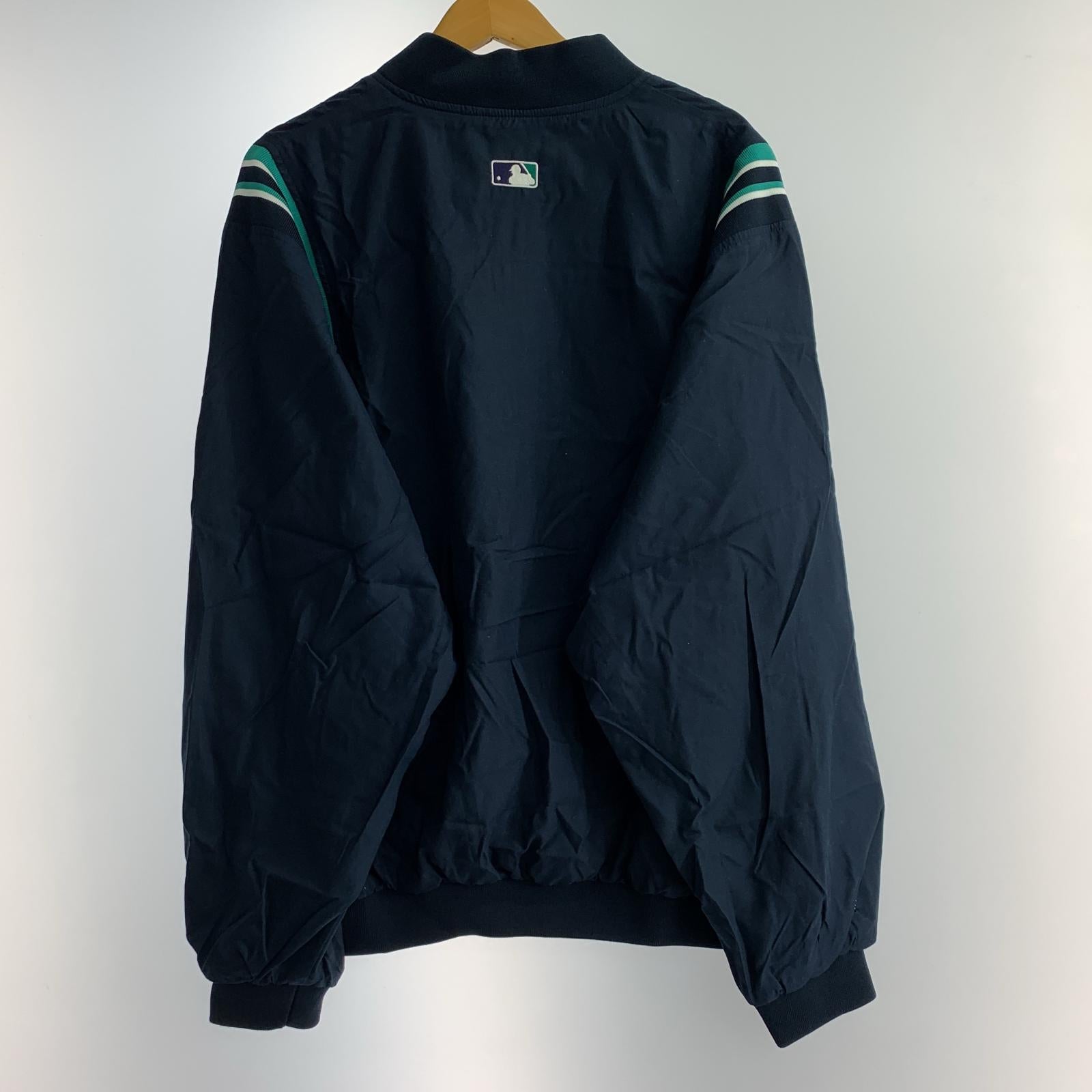 その他トップス Majestic 90~00s SEATTLE MARINERS ハーフジッププルオーバー(M) M ネイビー
