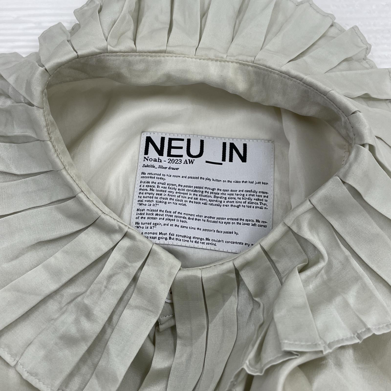 長袖シャツ NEU_IN シルクフリルシャツ M グリーン 23AWPNT05 M