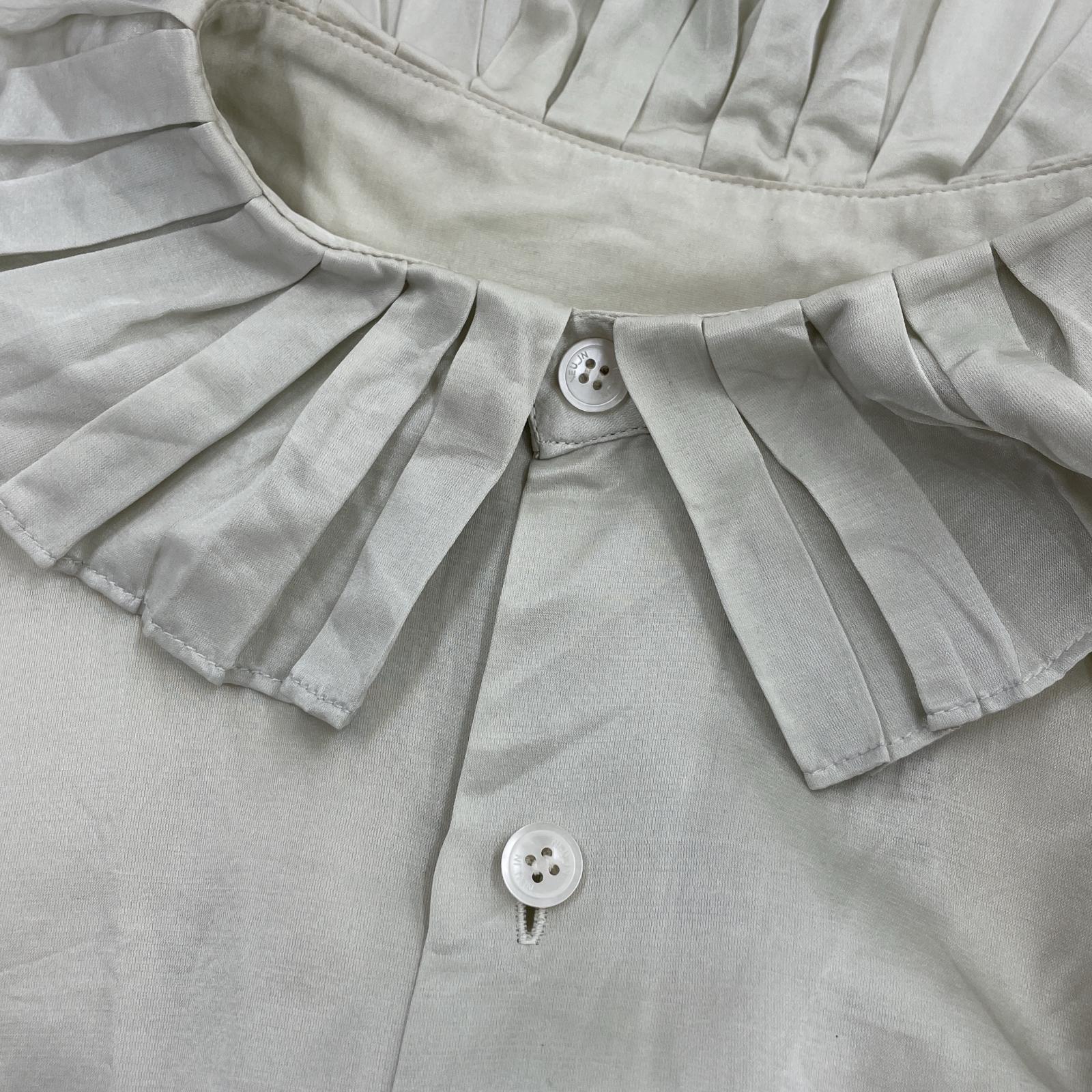 長袖シャツ NEU_IN シルクフリルシャツ M グリーン 23AWPNT05 M