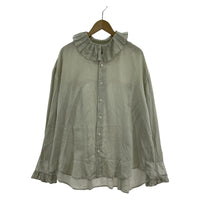 長袖シャツ NEU_IN シルクフリルシャツ M グリーン 23AWPNT05 M