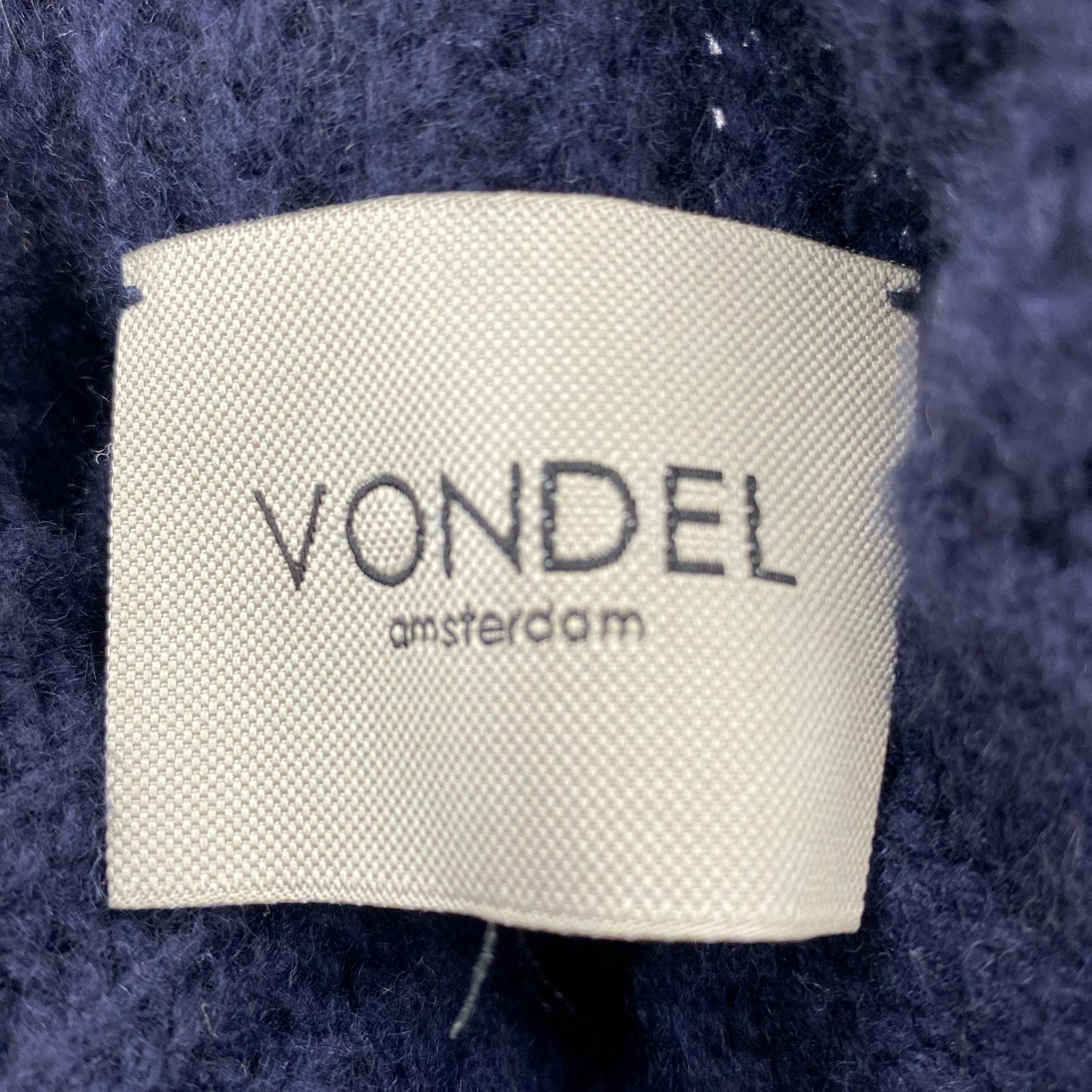 その他トップス VONDEL カシミヤ リブクルーネックニット ネイビー S ネイビー