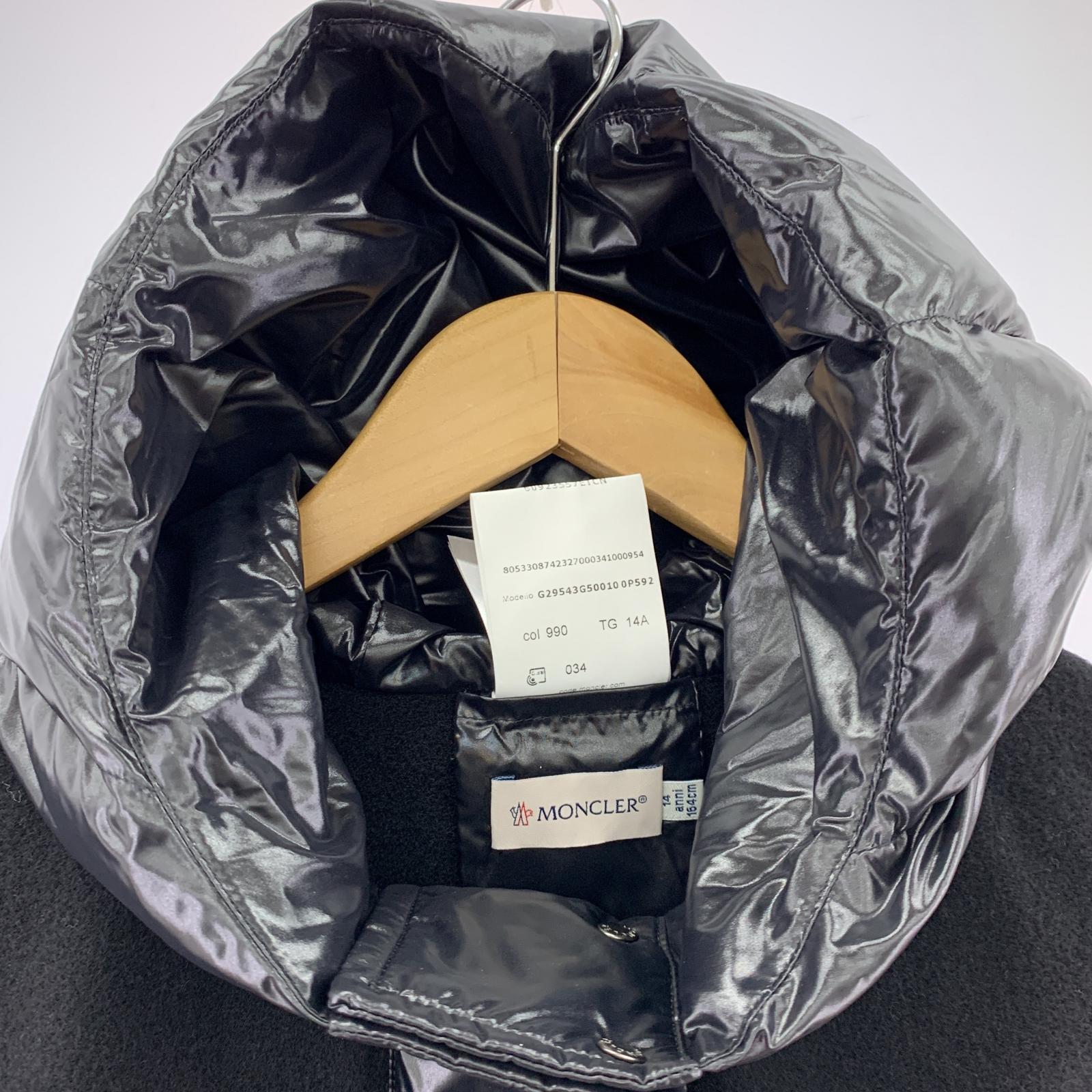 その他アウター MONCLER ダウン入りフード付きウールニットポンチョ ブラック 3G500-0P592 ブラック