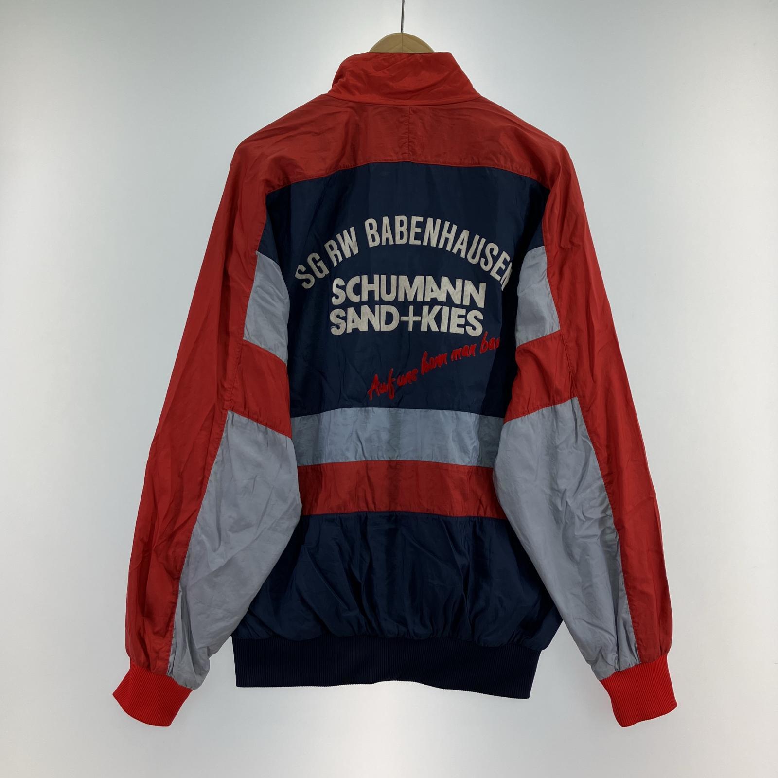 その他アウター OLD・VINTAGE 80s adidas 万国旗タグ ナイロンジャケット 紺 赤 L
