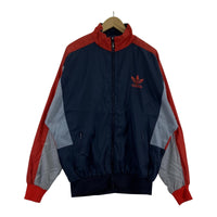 その他アウター OLD・VINTAGE 80s adidas 万国旗タグ ナイロンジャケット 紺 赤 L