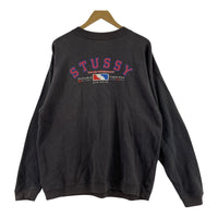 その他トップス STUSSY 90s DURABLE TIMELESS プリントスウェット グレー (M) M グレー