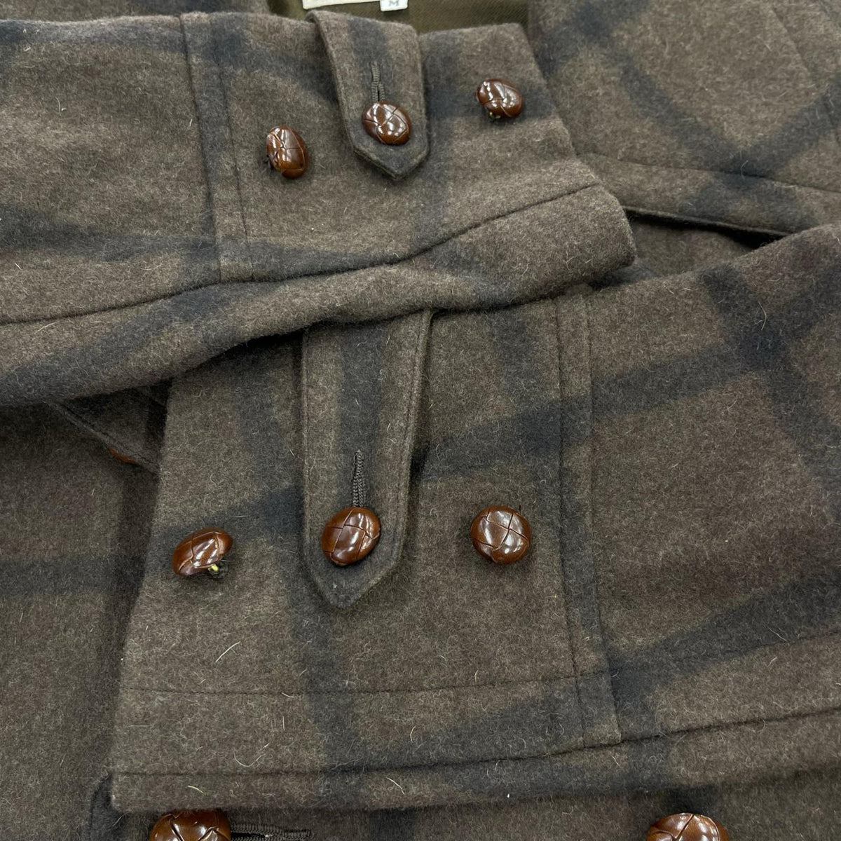 その他アウター HAVERSACK チェック Pコート 茶 M ブラウン