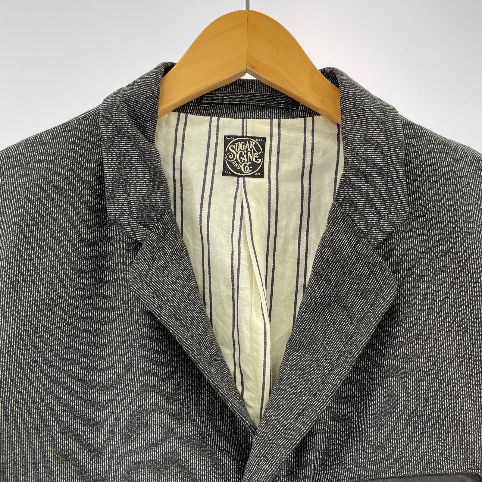 テーラードジャケット SUGAR CANE COTTON PRINT MOLESKIN JACKET SC13422 グレー (36)