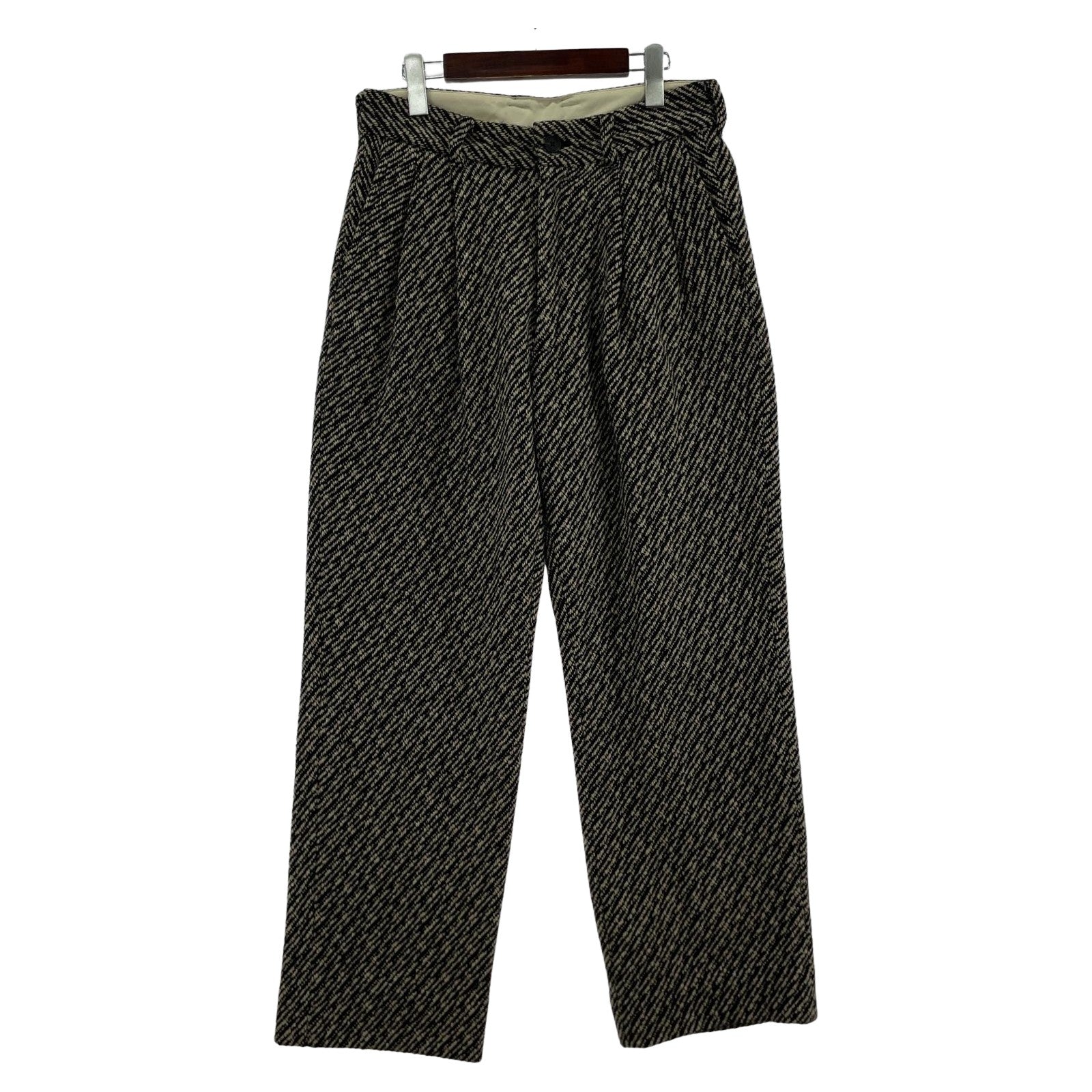 その他ボトムス YOKE WOOL NEP TWEED 2PLEATED WIDE TROUSERS 2 グレー 2 グレー