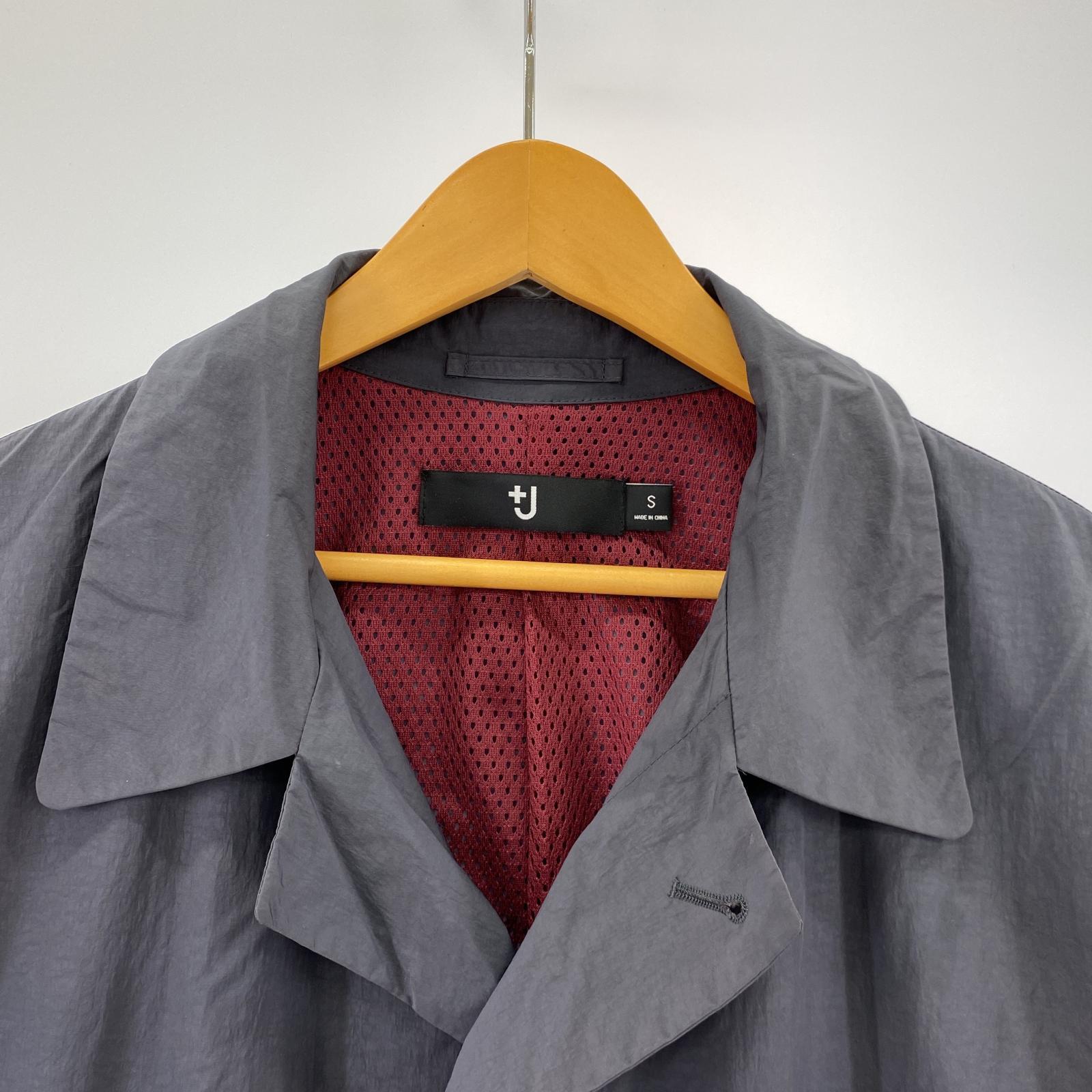 その他アウター UNIQLO +J ナイロン オーバーサイズステンカラーコート グレー (S) S グレー