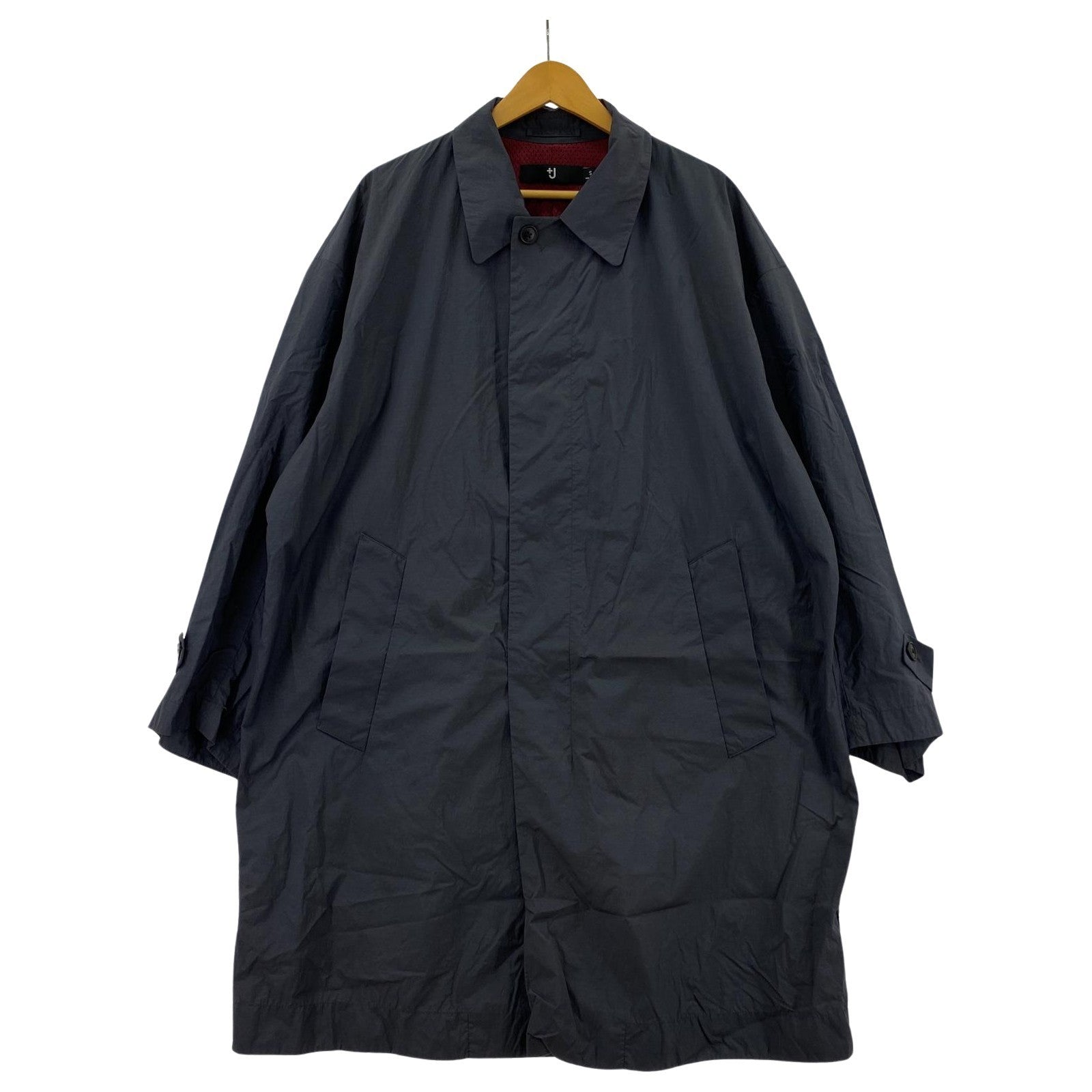 その他アウター UNIQLO +J ナイロン オーバーサイズステンカラーコート グレー (S) S グレー