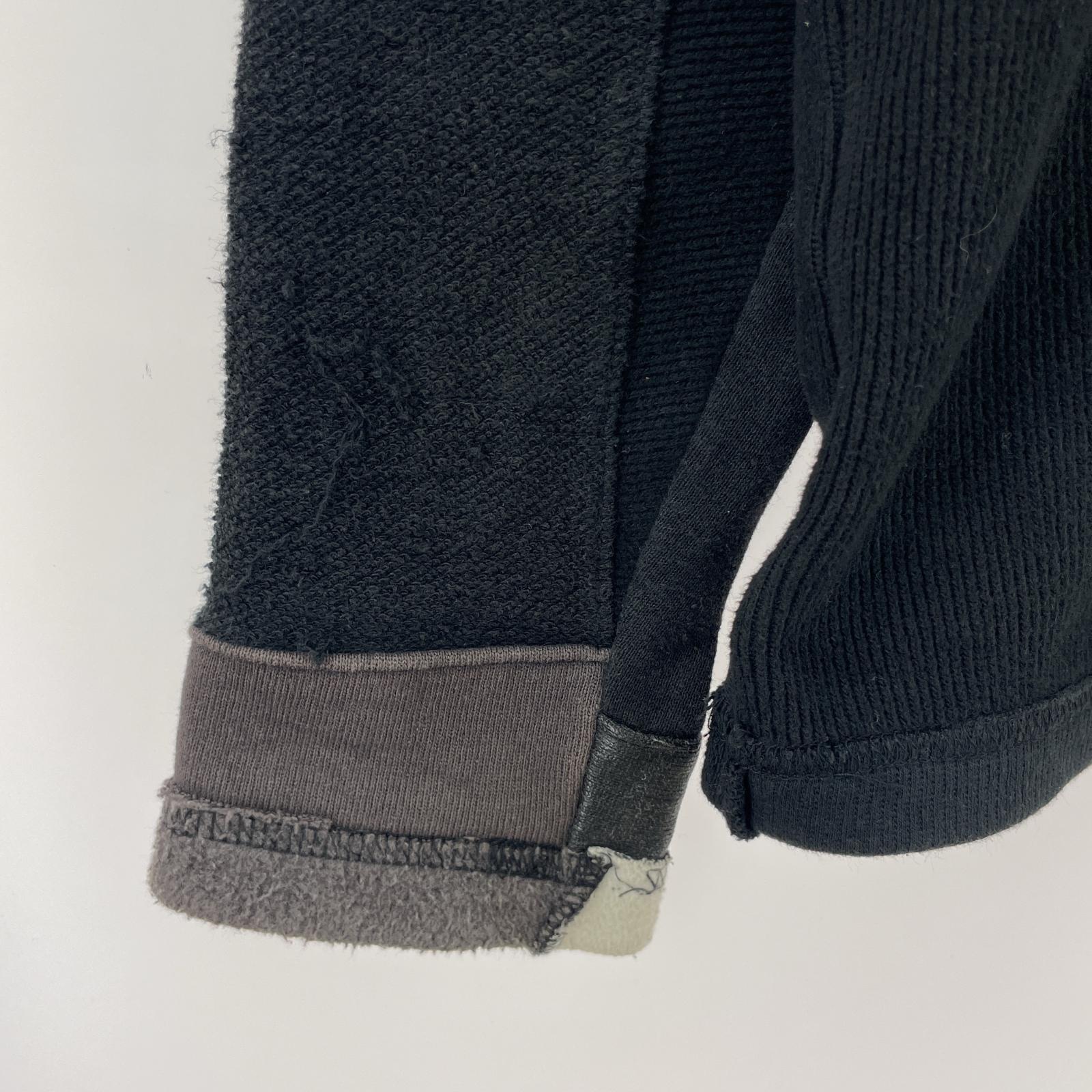 その他トップス LONG JOURNEY NASH SWEATER パッチワークリメイクスウェット XS 黒 SS ブラック