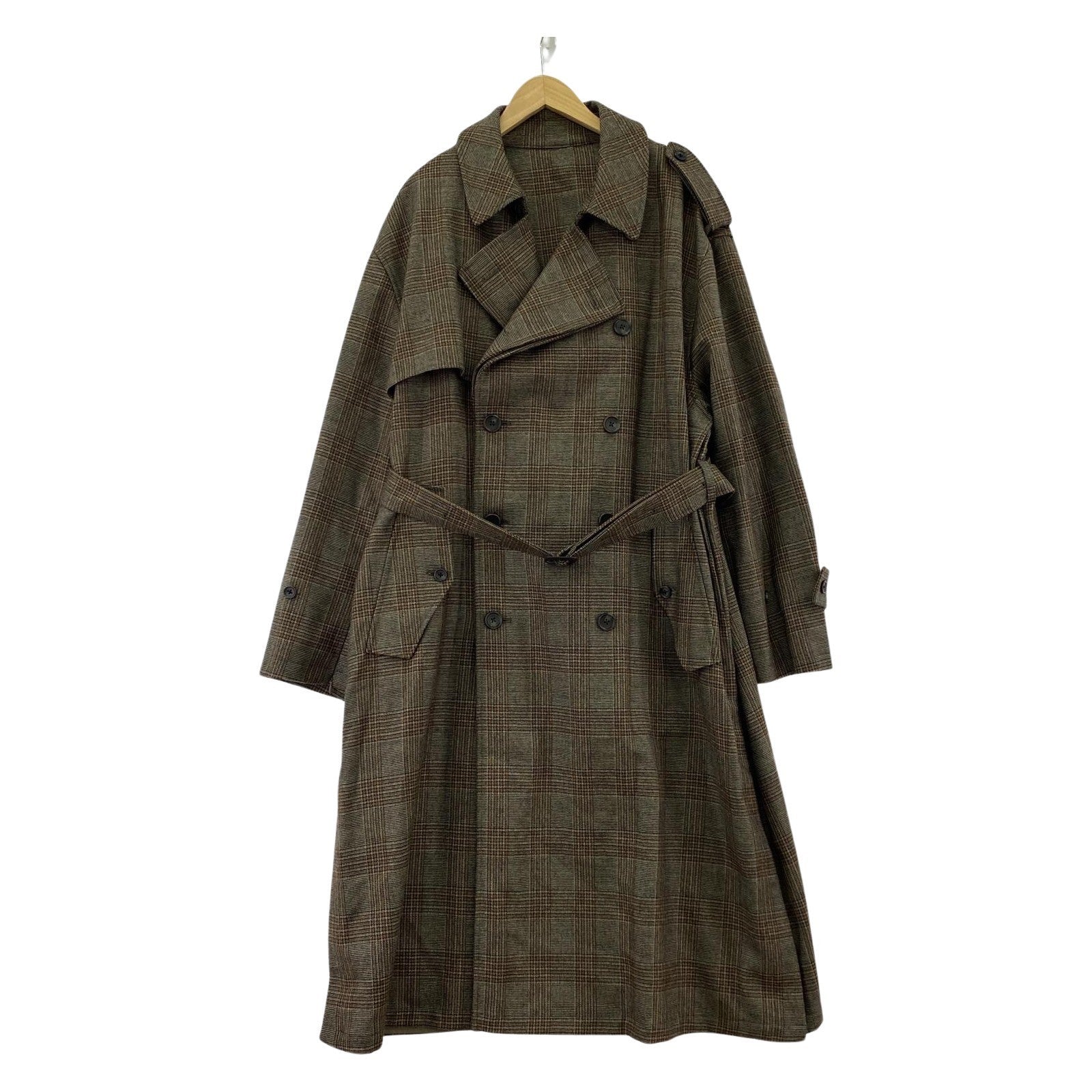 その他アウター stein 21AW OVERSIZED OVERLAPPED TRENCH COAT M ブラウン