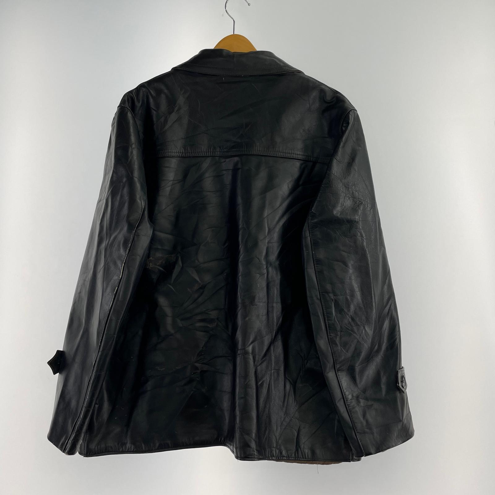 その他アウター 50s CONFECUIR レザーカーコート - 黒 ブラック