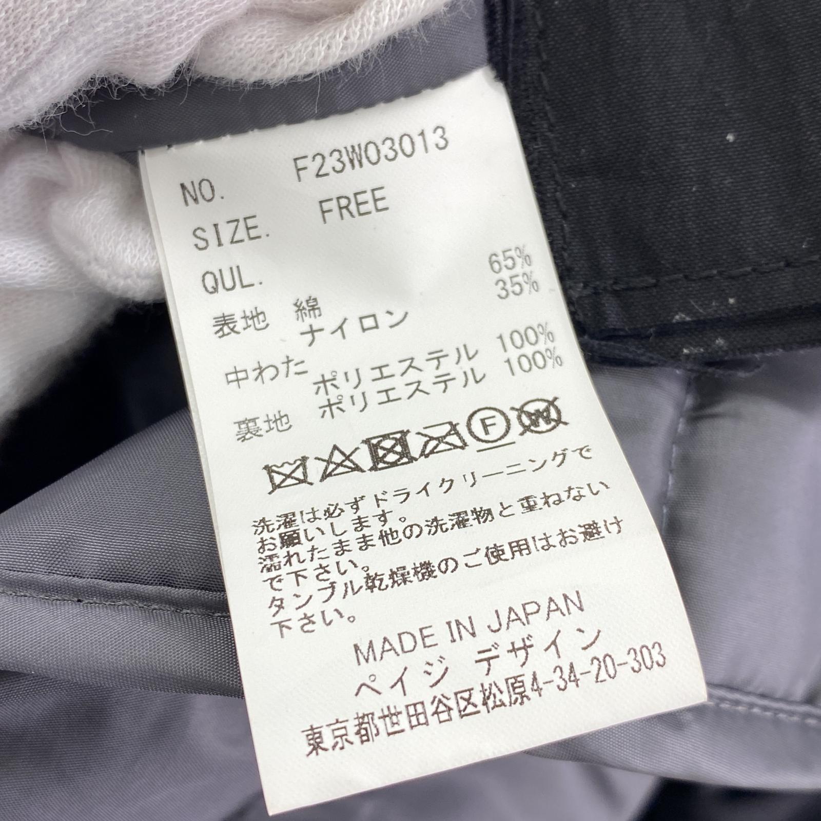 ブルゾン FACCIES EX.M-65 BLOUSON F23W03013 黒 (F) フリー ブラック