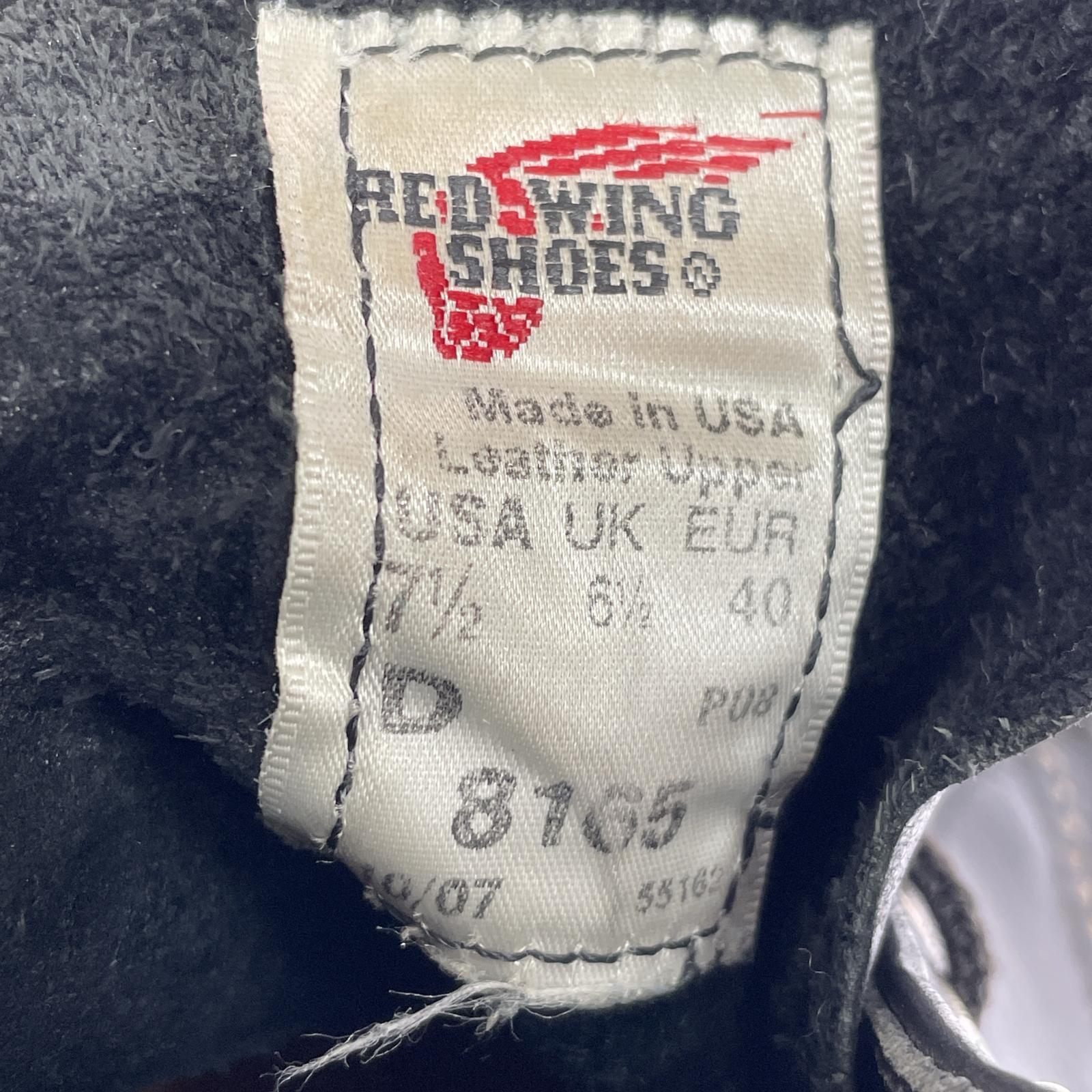 ブーツ RED WING 8165 CLASSIC ROUND BOOTS 黒 (40) ブラック