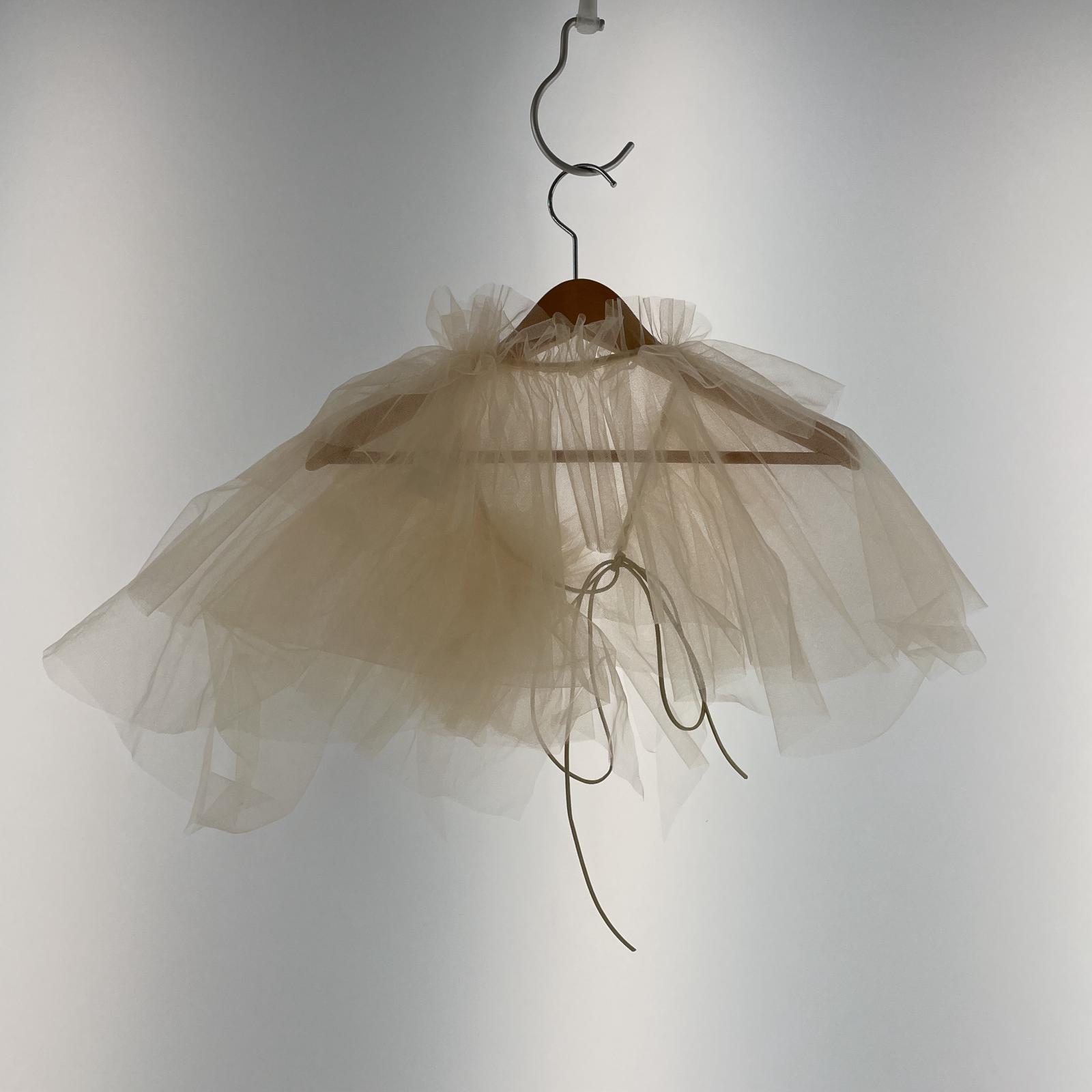 その他アクセサリー MARGE TULLE ASYMMETRY COLLAR チ ベージュ