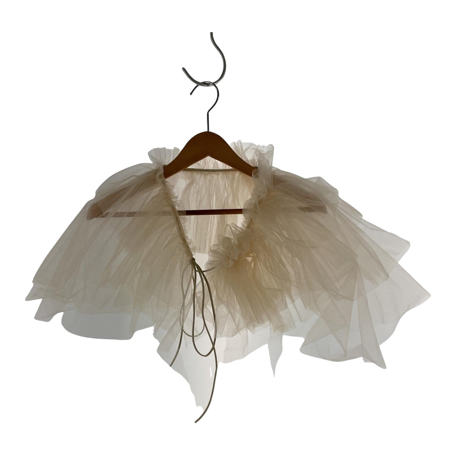 その他アクセサリー MARGE TULLE ASYMMETRY COLLAR チ ベージュ