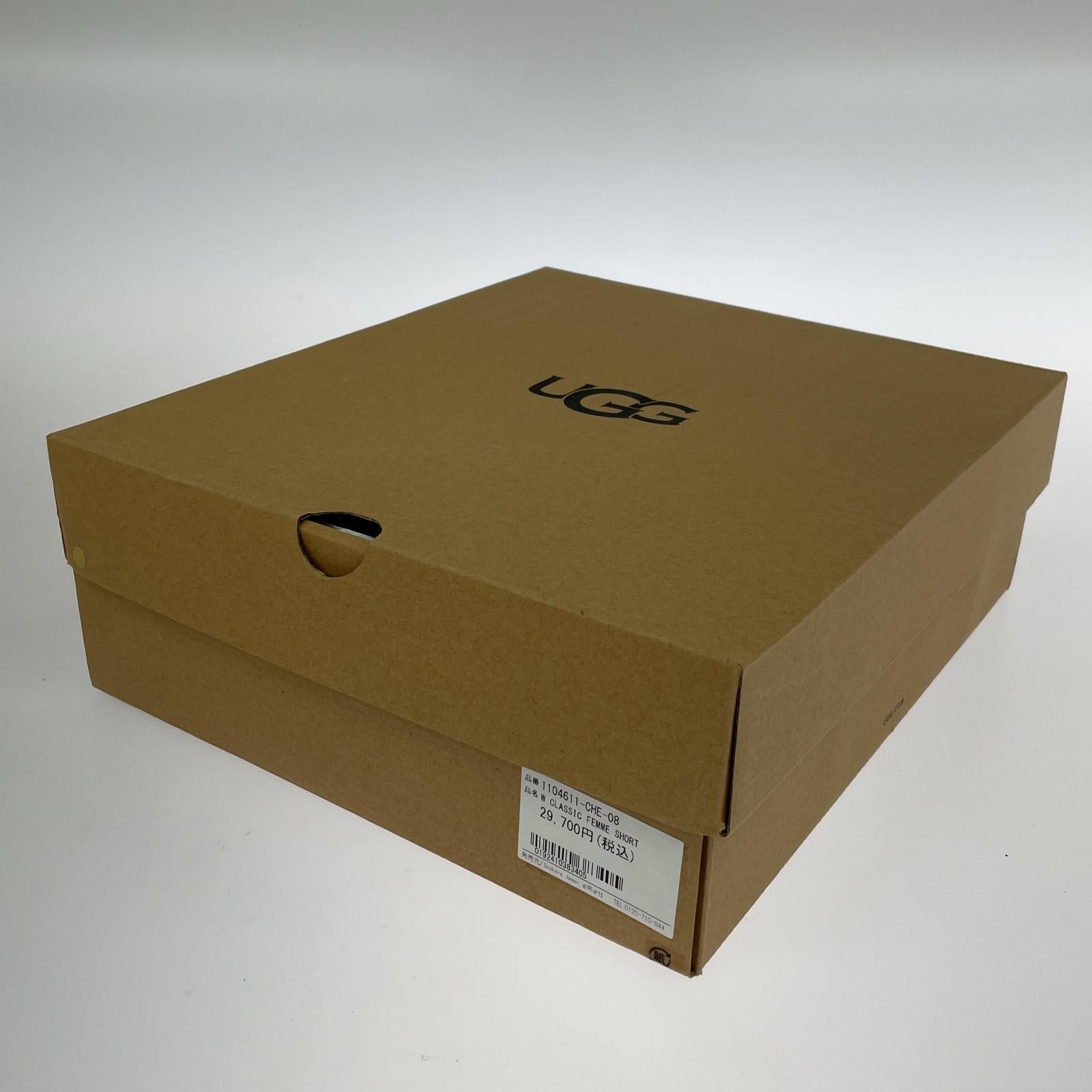 ブーツ UGG/W CLASSIC FEMME SHORT/25㎝/ 25cm (US7 UK6 1/2 EU40) ブラウン