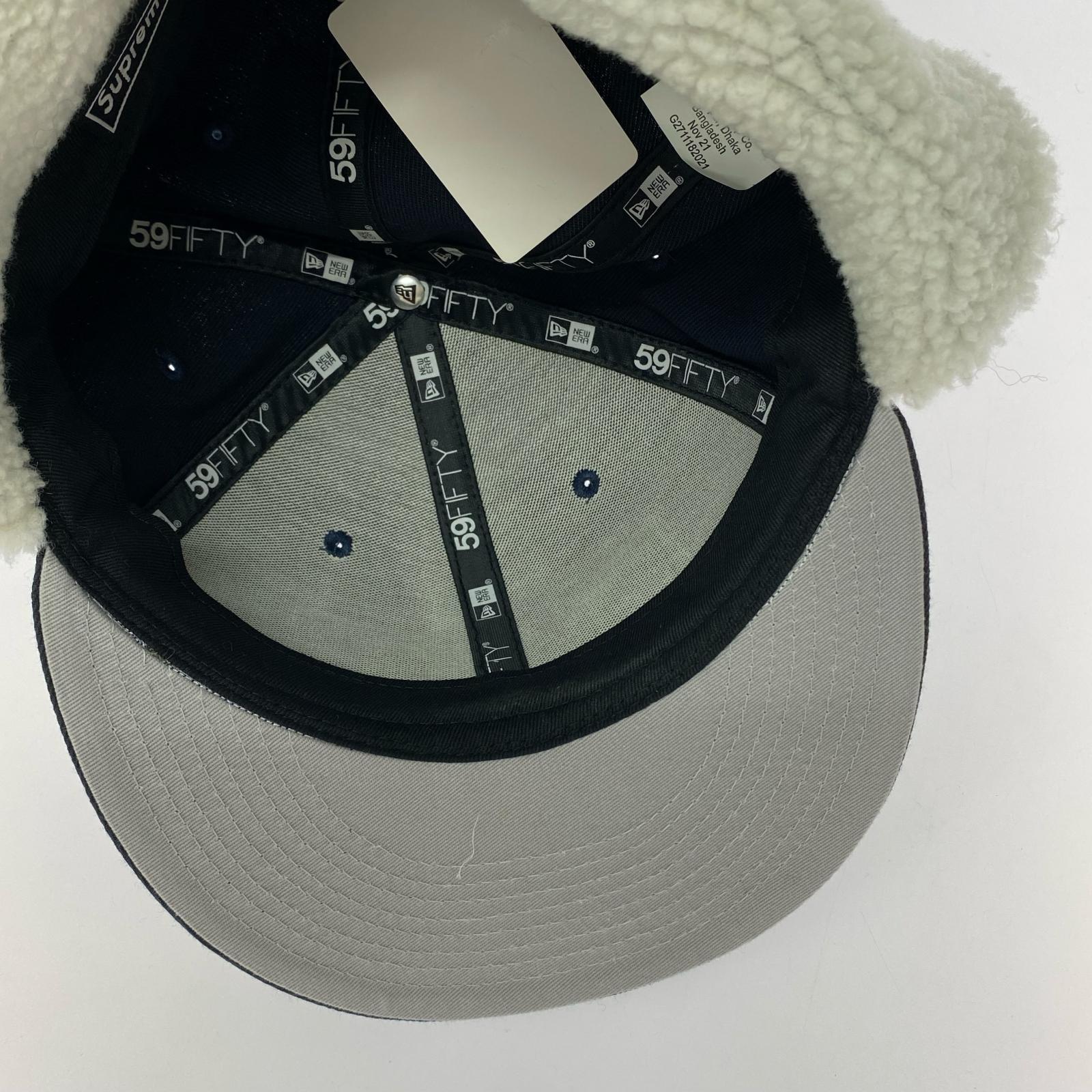 キャップ Earflap Box Logo Cap 紺