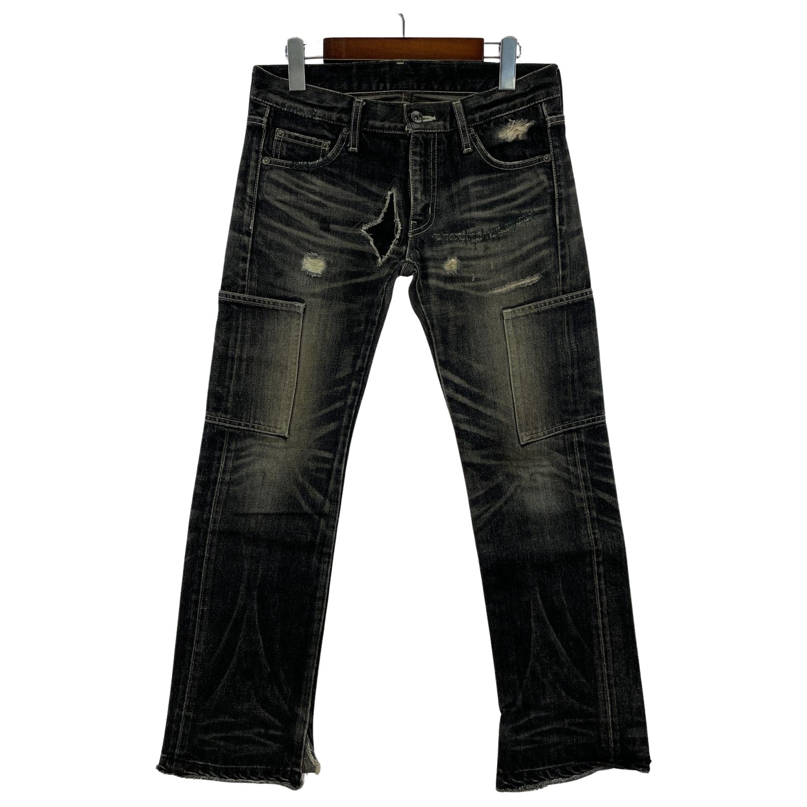 その他ボトムス NEIGHBORHOOD 06EX LEVEL4 ブラックデニムパンツ M グレー