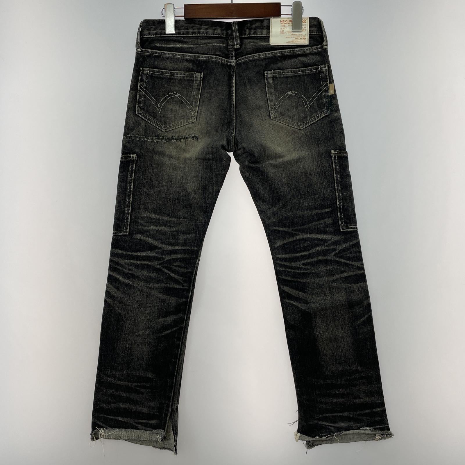 その他ボトムス NEIGHBORHOOD 06EX LEVEL4 ブラックデニムパンツ M グレー