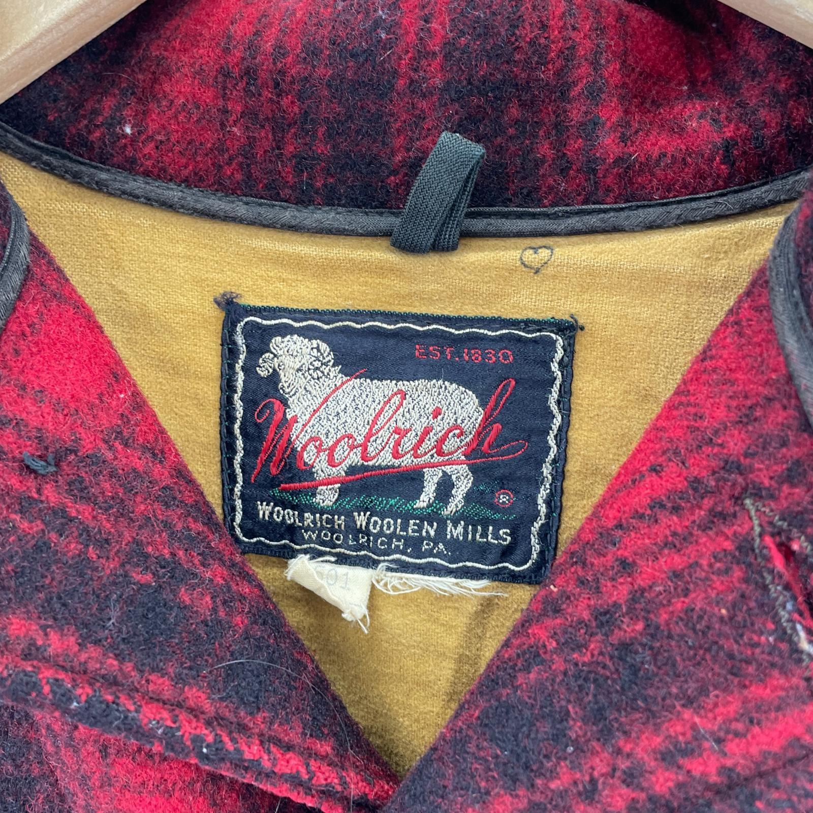 その他アウター 50s woolrich wool mackinaw 赤 4