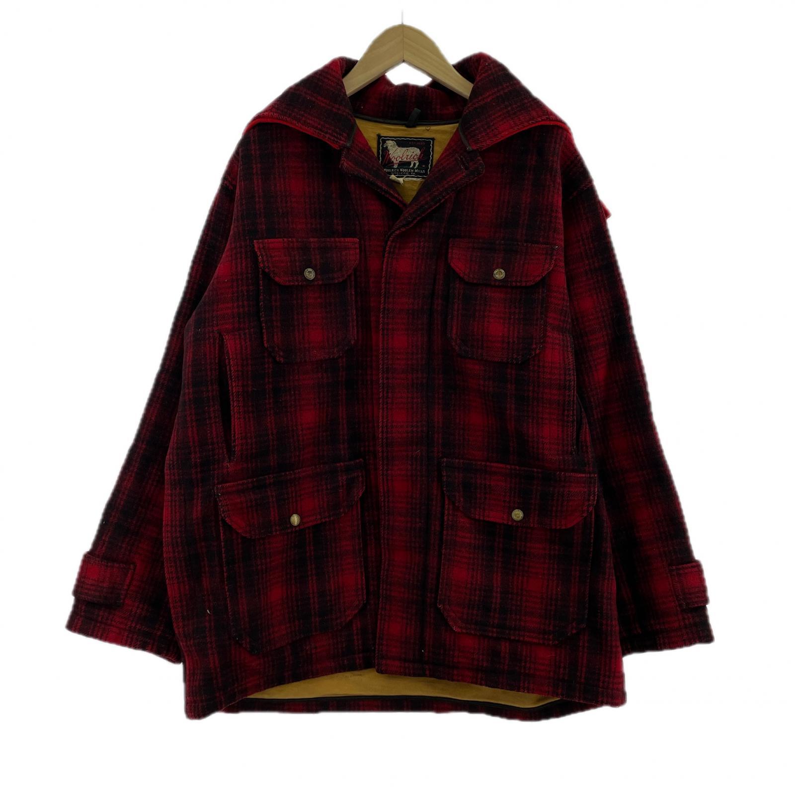 その他アウター 50s woolrich wool mackinaw 赤 4