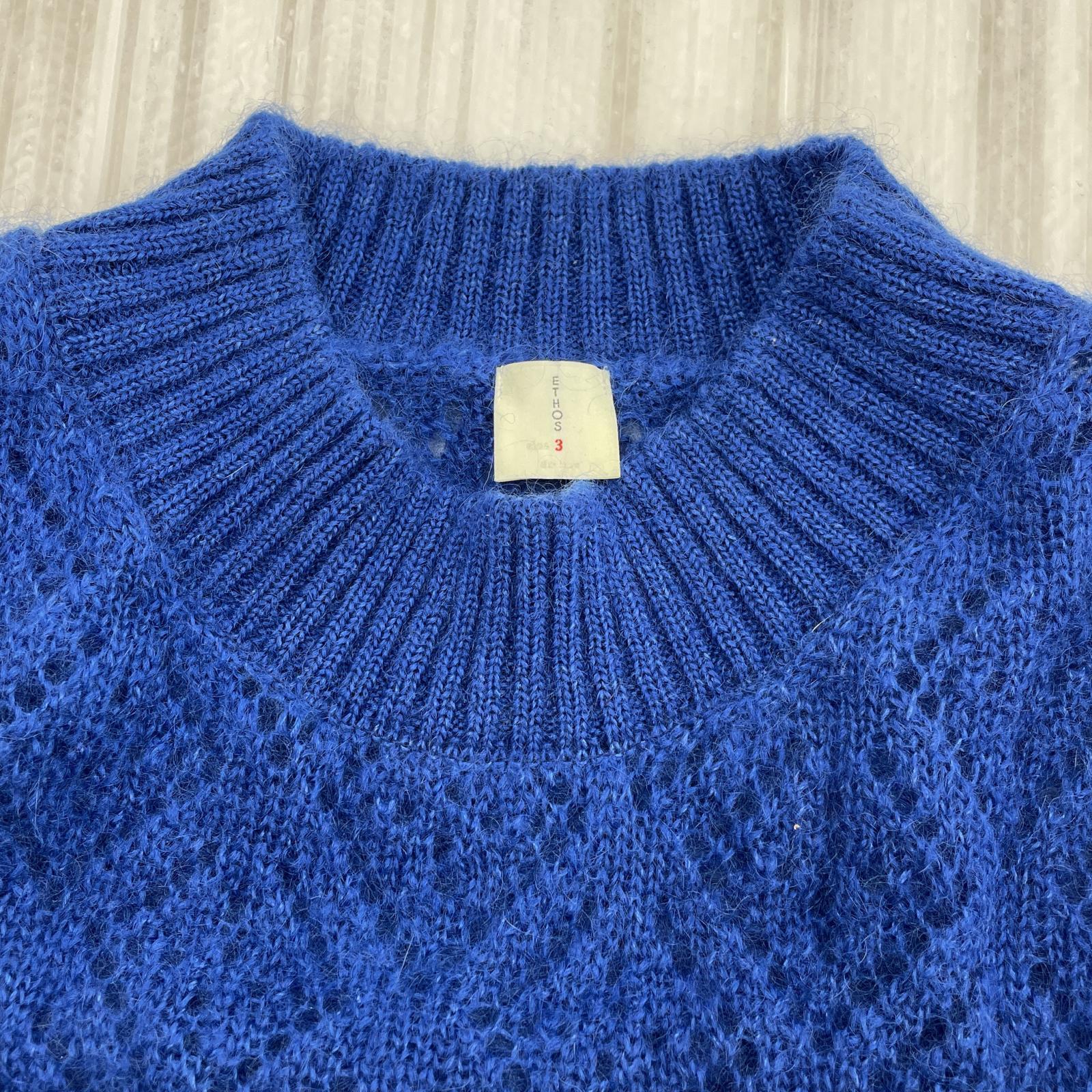 その他トップス ETHOS ニットセーター モヘア x シルク 3 ブルー