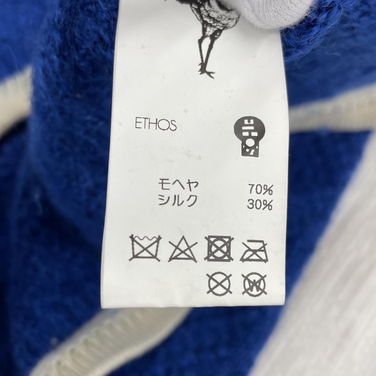 その他トップス ETHOS ニットセーター モヘア x シルク 3 ブルー