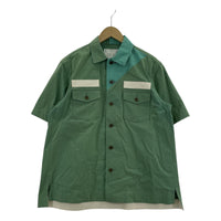 その他トップス sacai コットンナイロンオックスフォードシャツ 1 グリーン