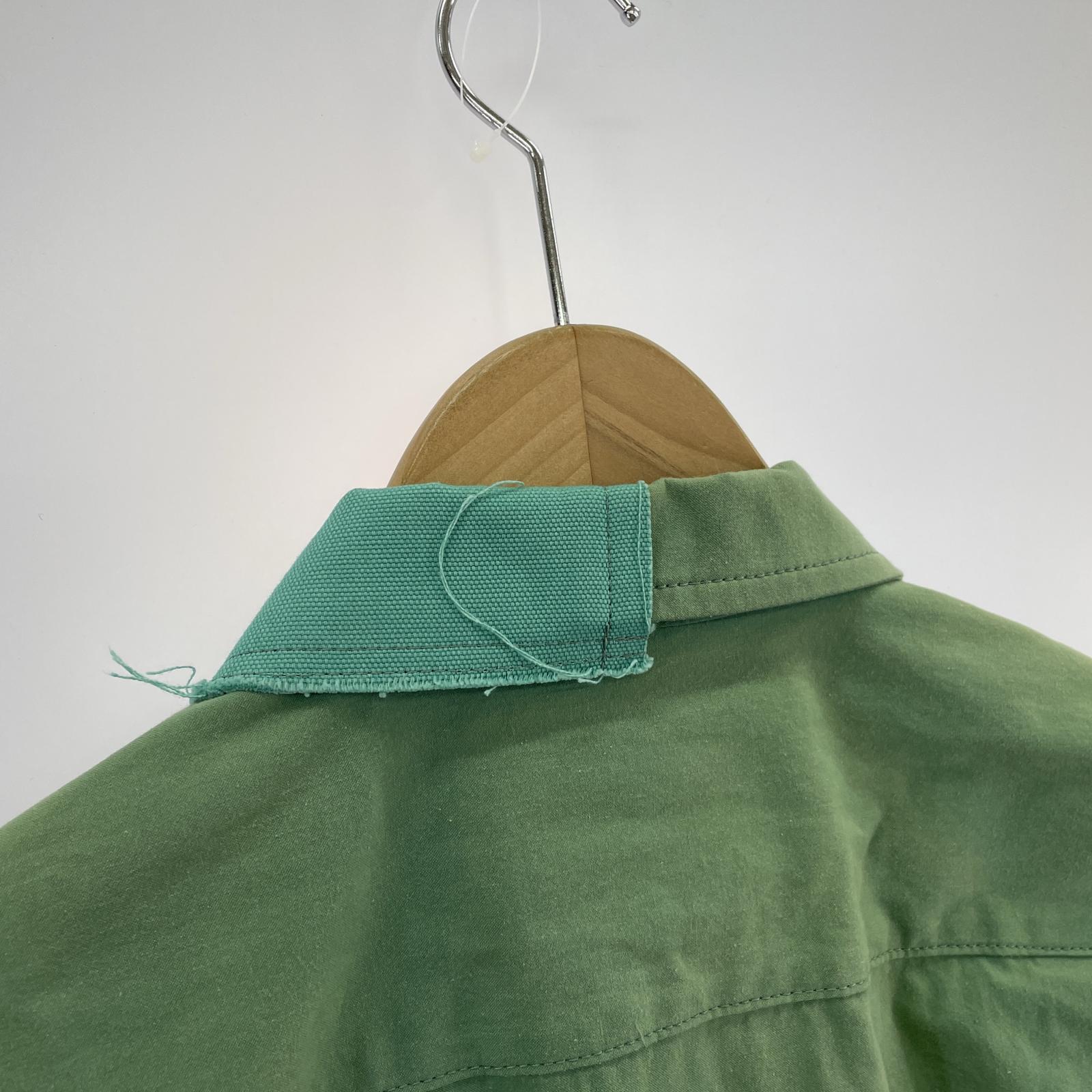 その他トップス sacai コットンナイロンオックスフォードシャツ 1 グリーン