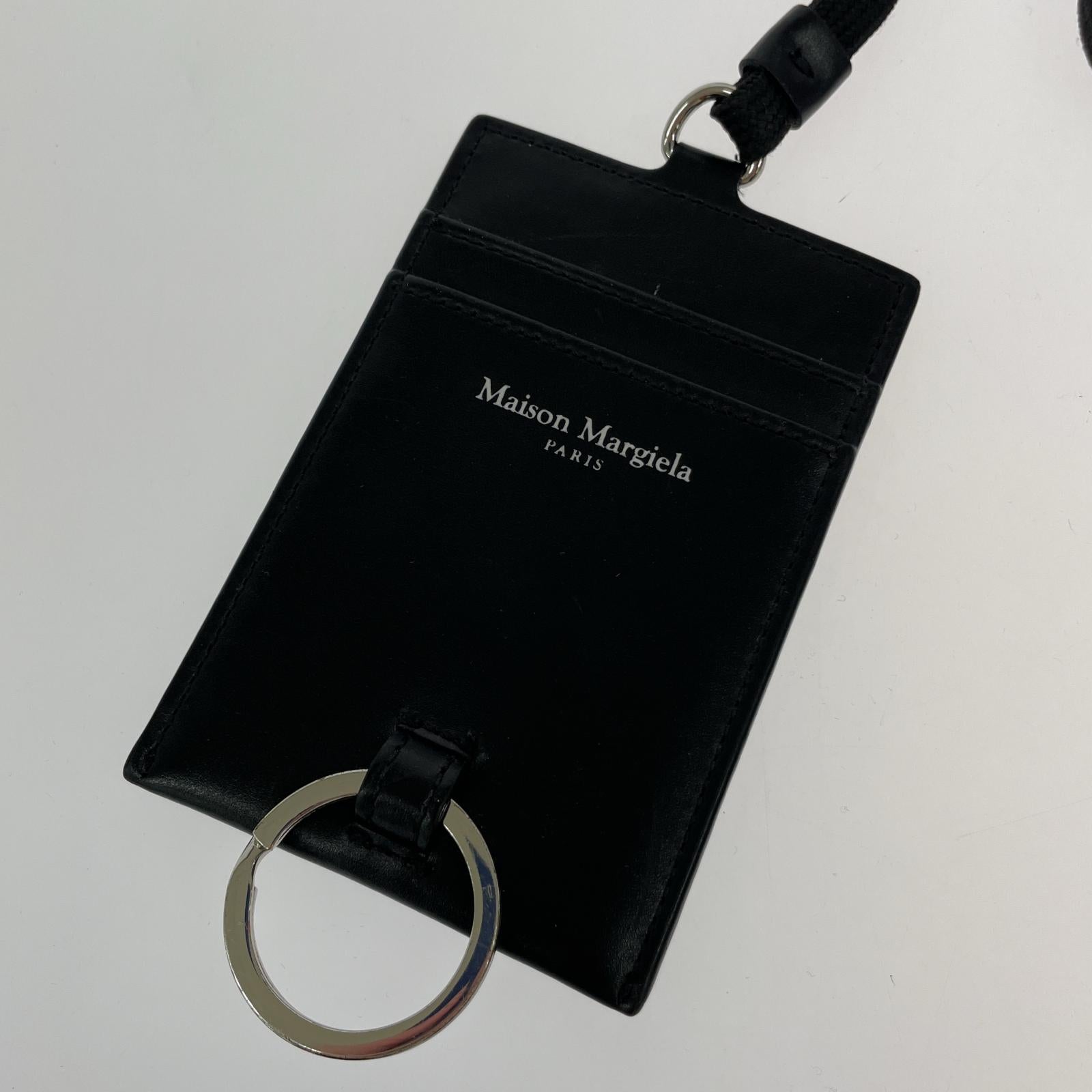 その他アクセサリー Maison Margiela カーフレザー ロゴカードホルダー ブラック ブラック