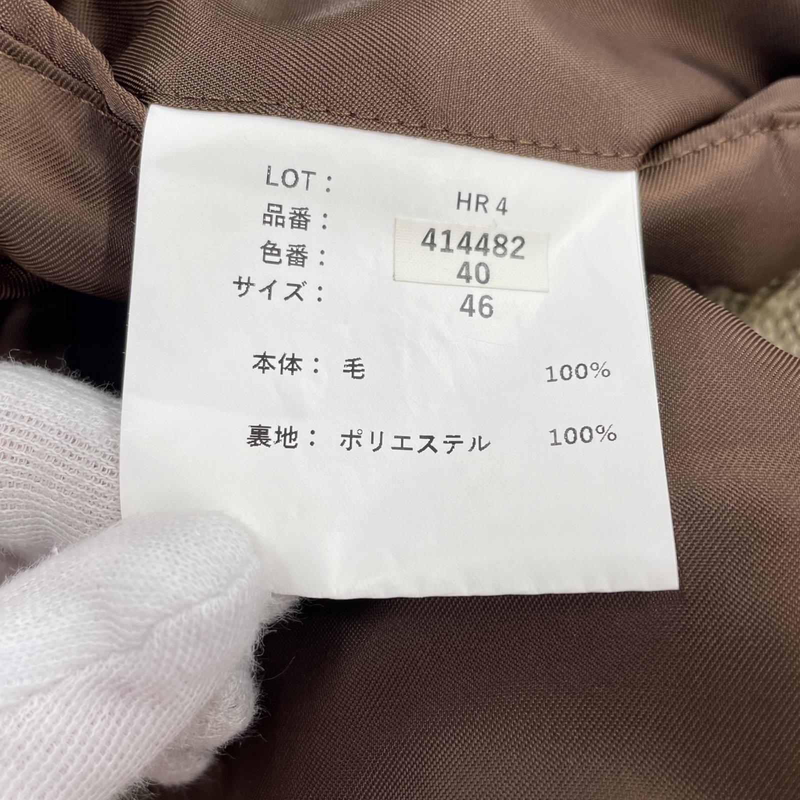 その他アウター NOUMI ツイードウールコート カーキ (46) 46 カーキ