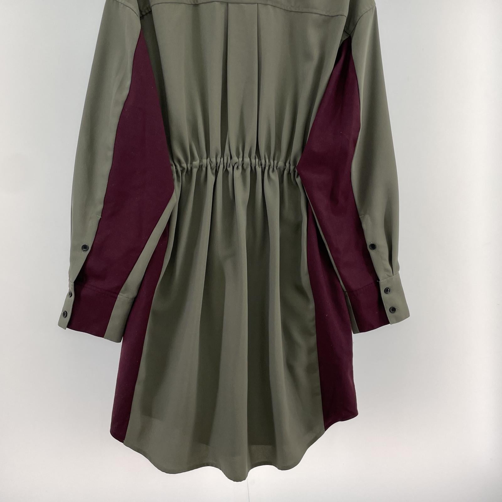 ワンピース LE CIEL BLEU Color Block Shirt Dress/GRY 36