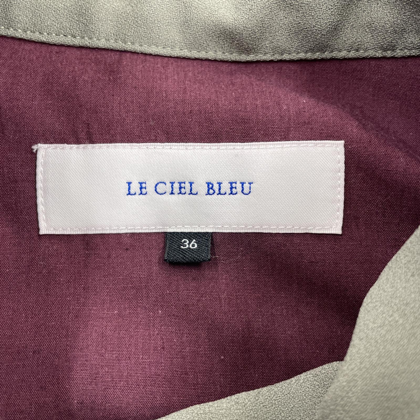 ワンピース LE CIEL BLEU Color Block Shirt Dress/GRY 36