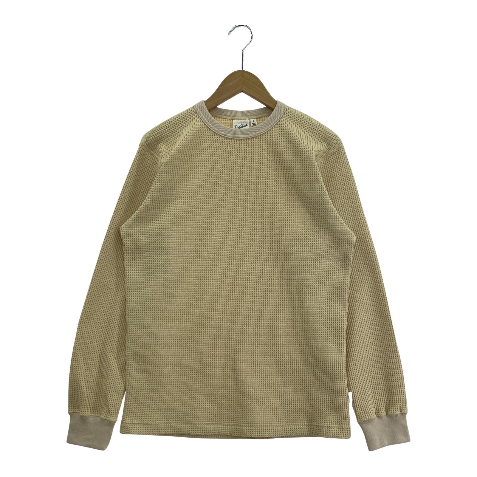 その他トップス WOOLRICH SOLOTEX WAFFLE CREW NECK SHIRT イエロー (S) S ベージュ