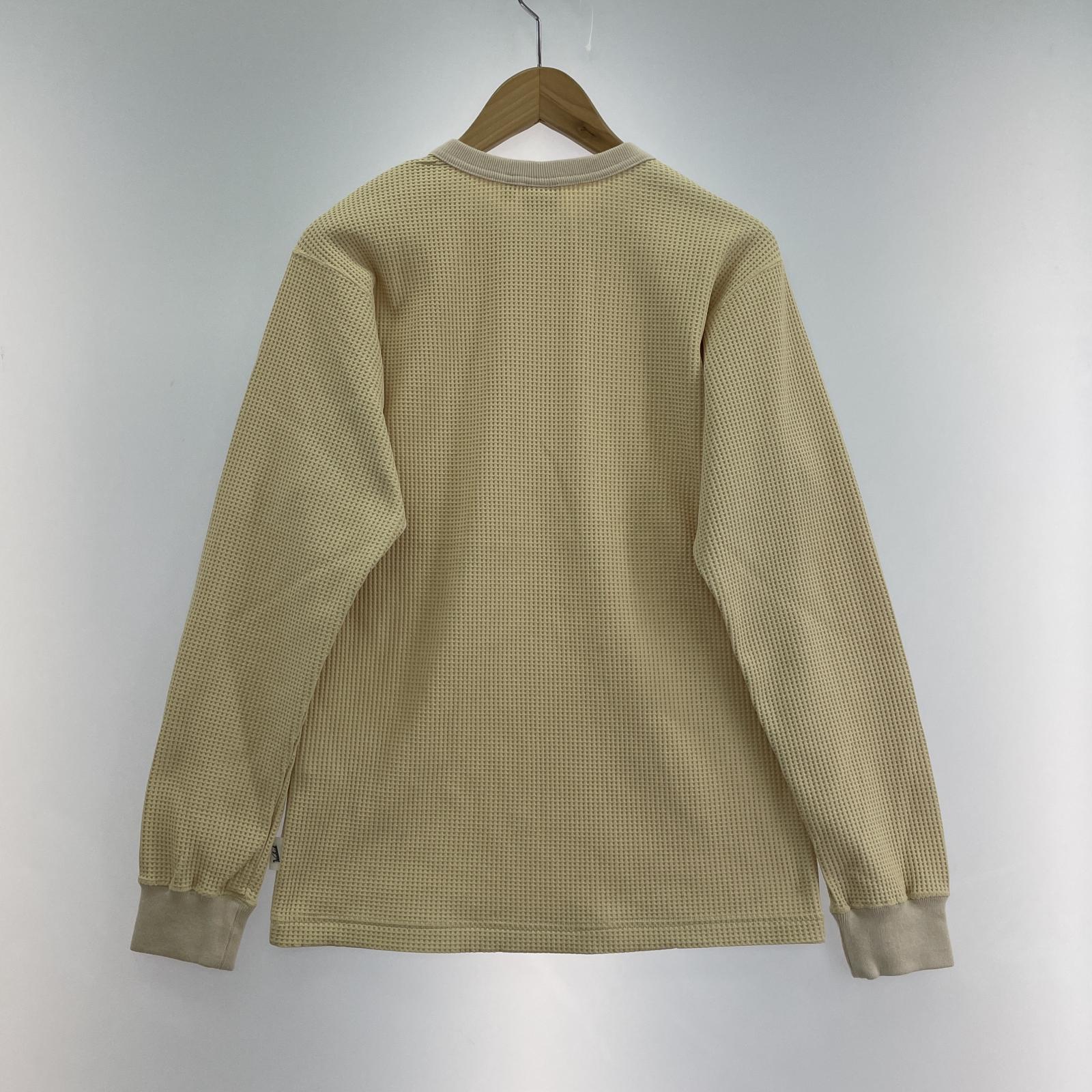 その他トップス WOOLRICH SOLOTEX WAFFLE CREW NECK SHIRT イエロー (S) S ベージュ