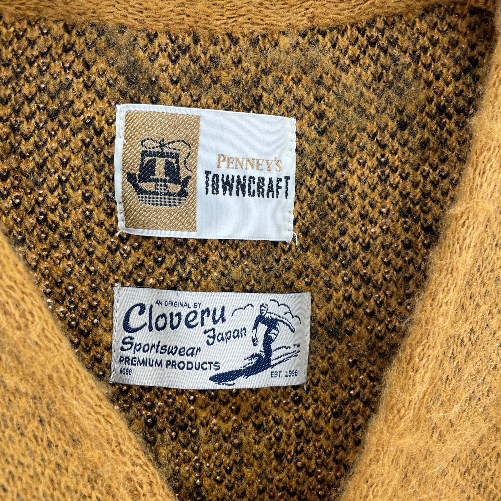 その他トップス with Cloveru 60s SHAGGY JACQUARD CARDIGAN M ブラウン
