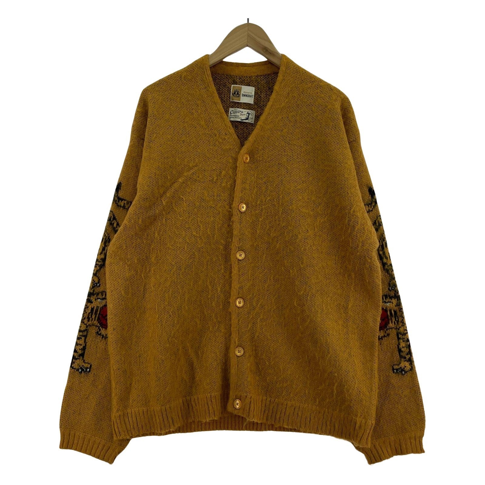 その他トップス with Cloveru 60s SHAGGY JACQUARD CARDIGAN M ブラウン