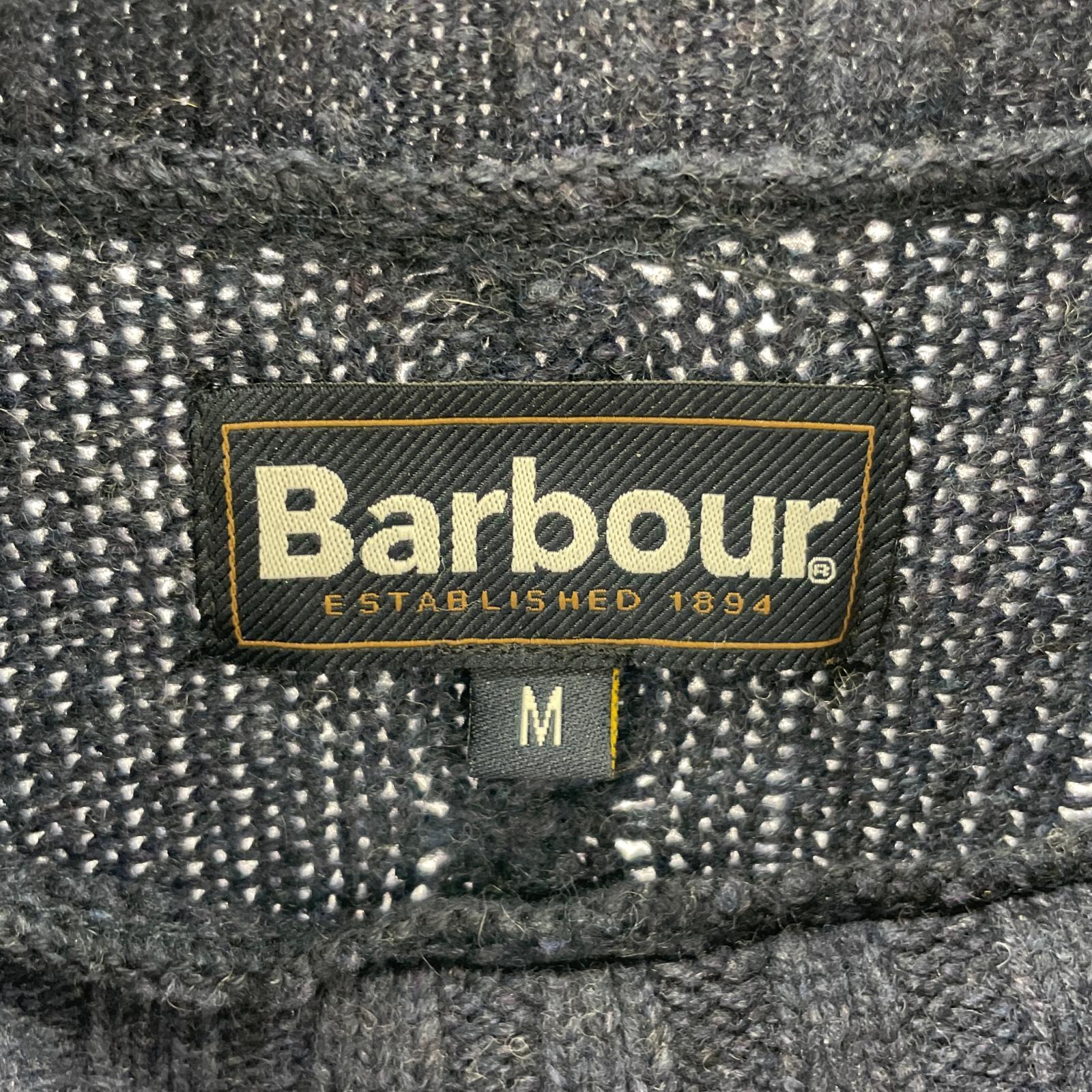 その他トップス Barbour タートルネックケーブルセーター 2102198 紺 (M) M ネイビー