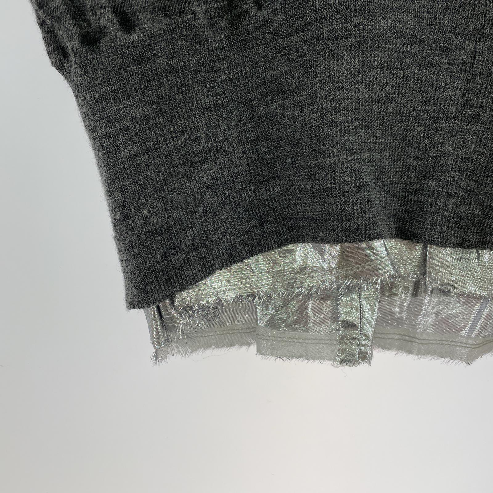 その他トップス ウール切替カットソー グレー グレー