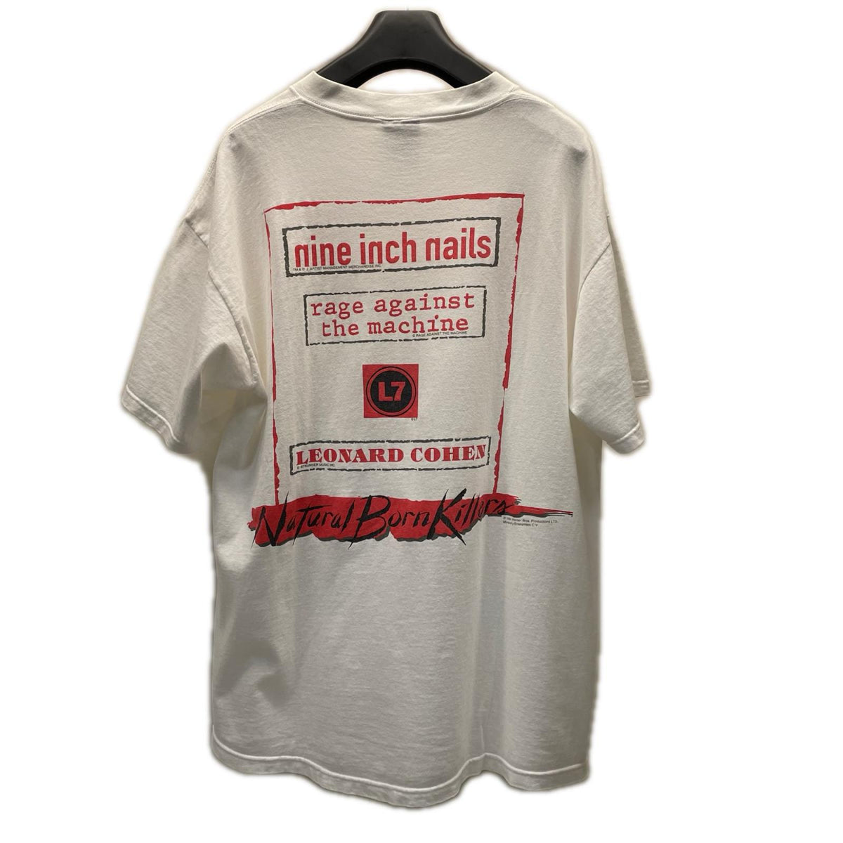 半袖Tシャツ 90s 90s NATURAL BORN KILLERS ムービープリントTee XL ホワイト 1994年 giantタグ LL ホワイト