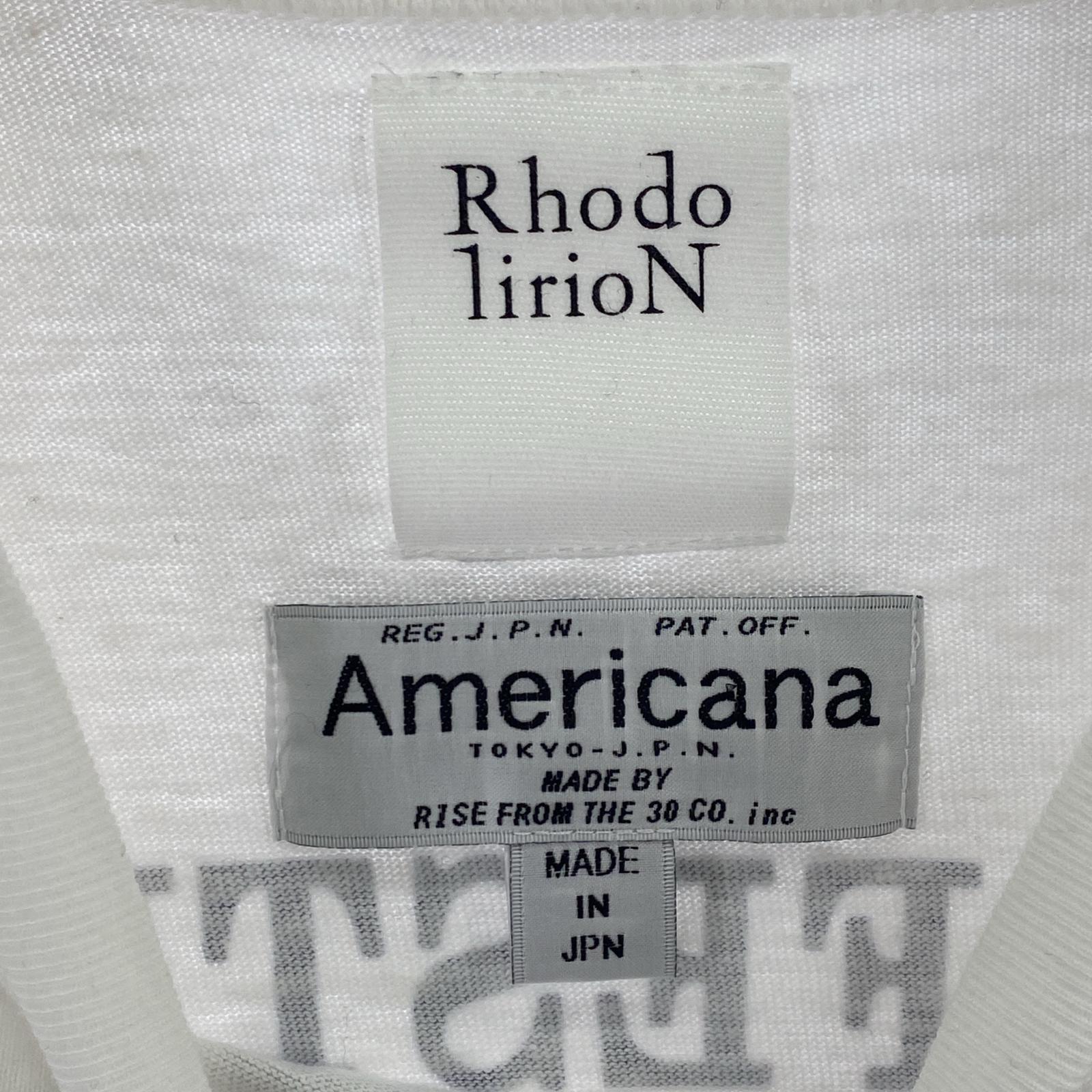 その他トップス RHODO LIRION AMERICANA 七分袖 カットソー 白/青 1