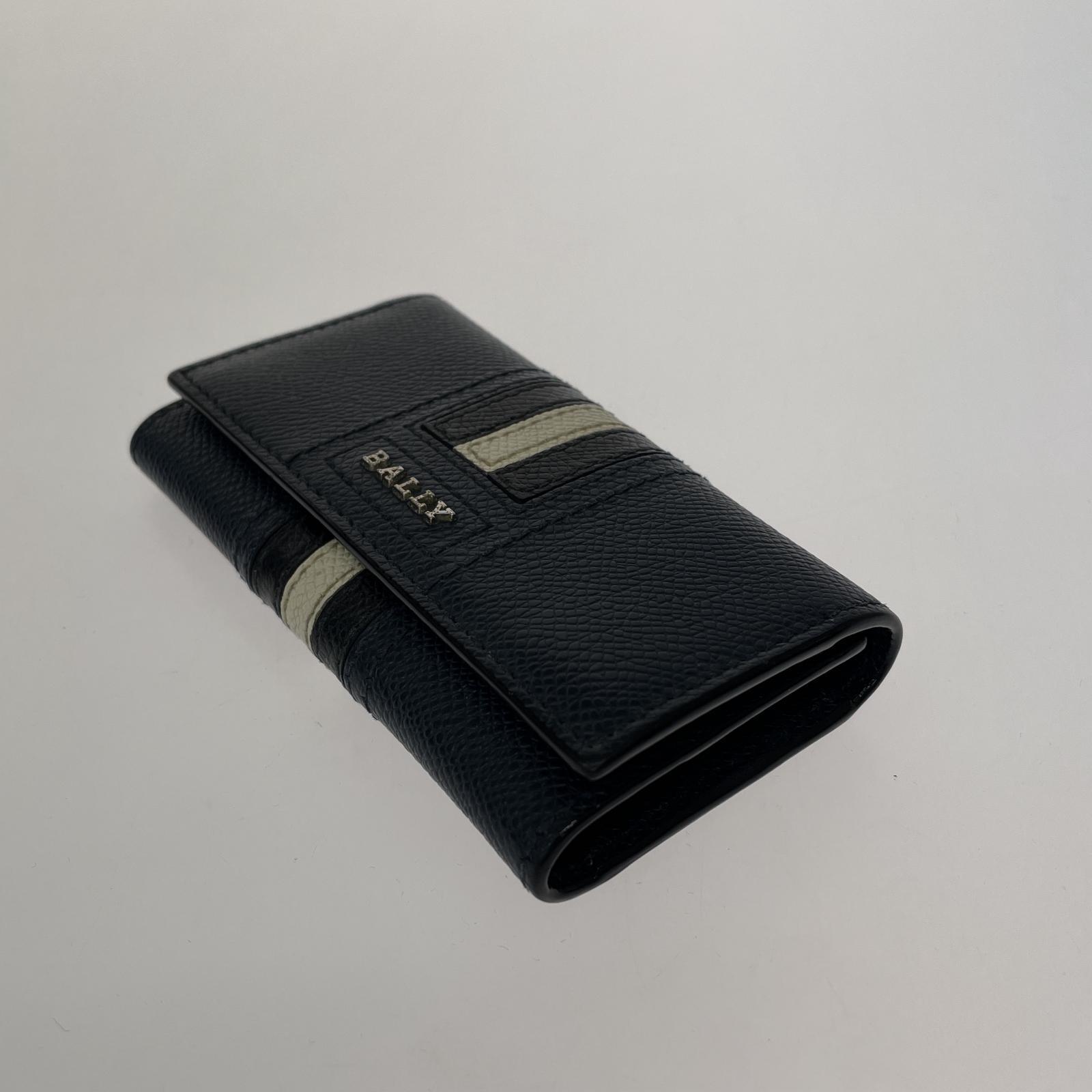 その他アクセサリー BALLY 4連キーケース レザー ネイビー