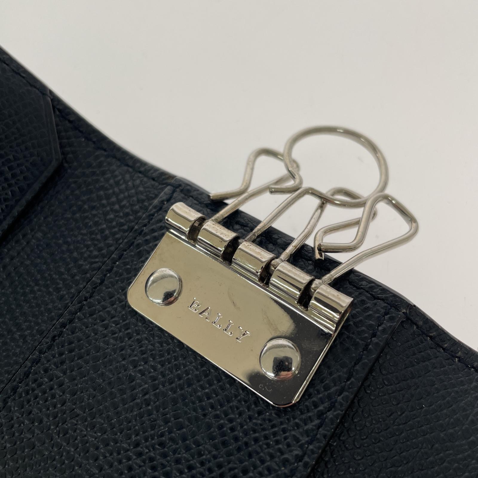 その他アクセサリー BALLY 4連キーケース レザー ネイビー