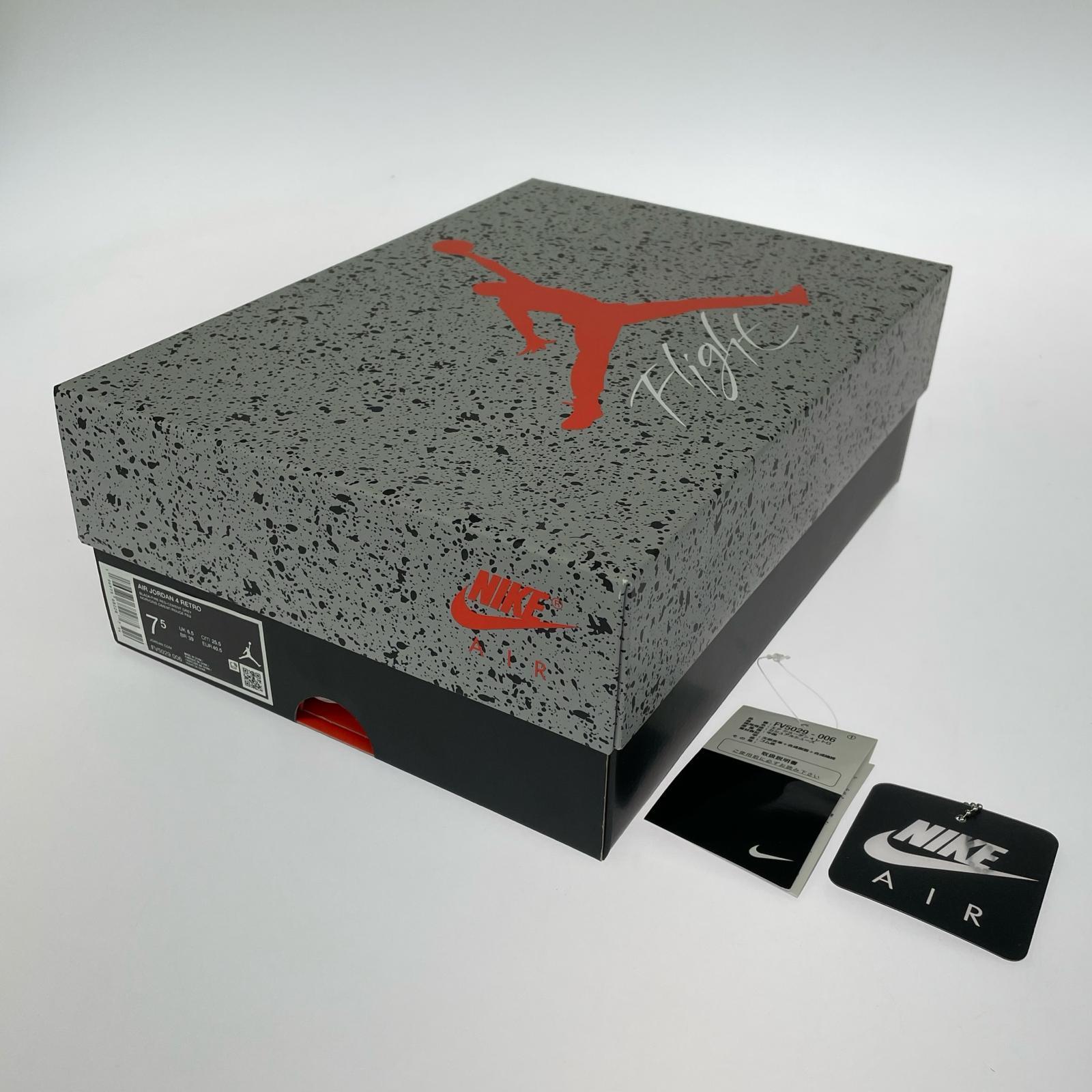 その他靴 NIKE Air Jordan 4 Retro Bred Reimagined (25.5cm) 25.5cm (US7 1/2 UK7 EU41) ブラック