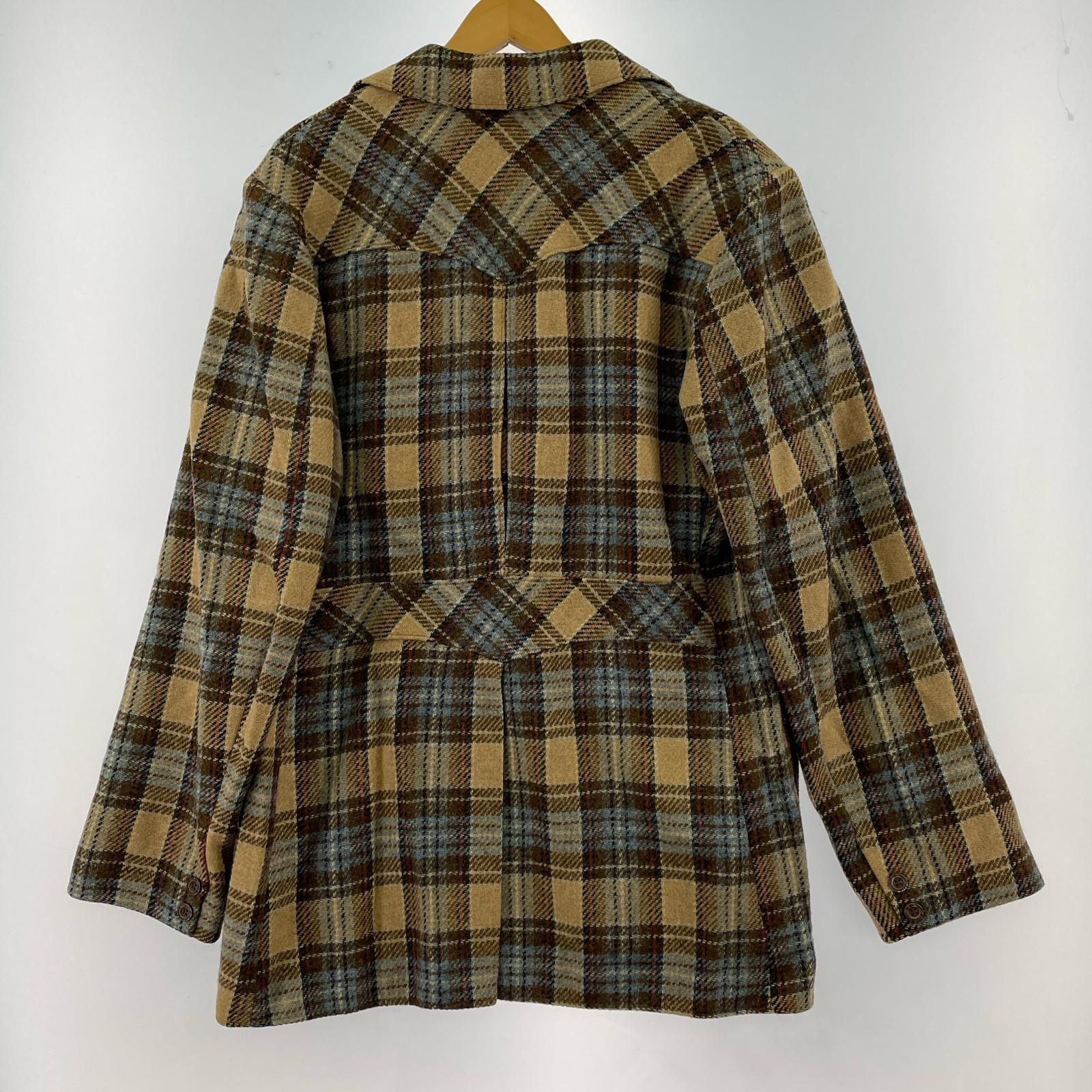 その他アウター PIONEER WEAR 70s USA製 チェック テーラードジャケット 40 BRN 40