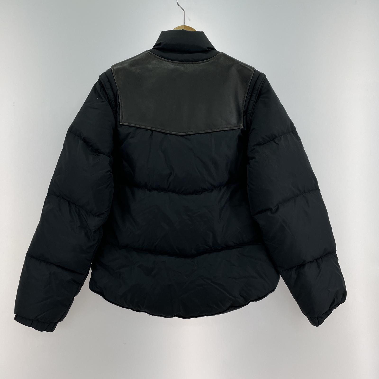 その他アウター schott 2way レザーダウンジャケット ブラ 38 ブラック