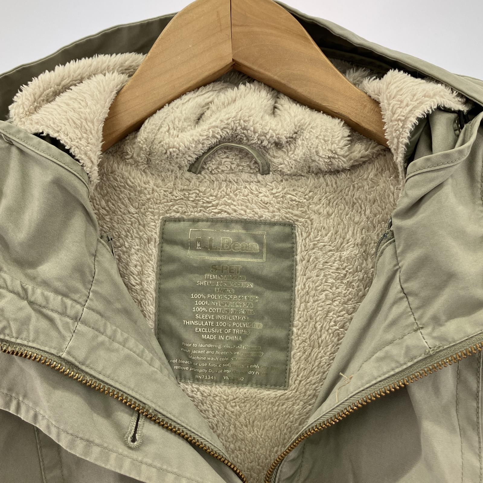 その他アウター L.L.Bean フリースライナーモッズコート S カーキ